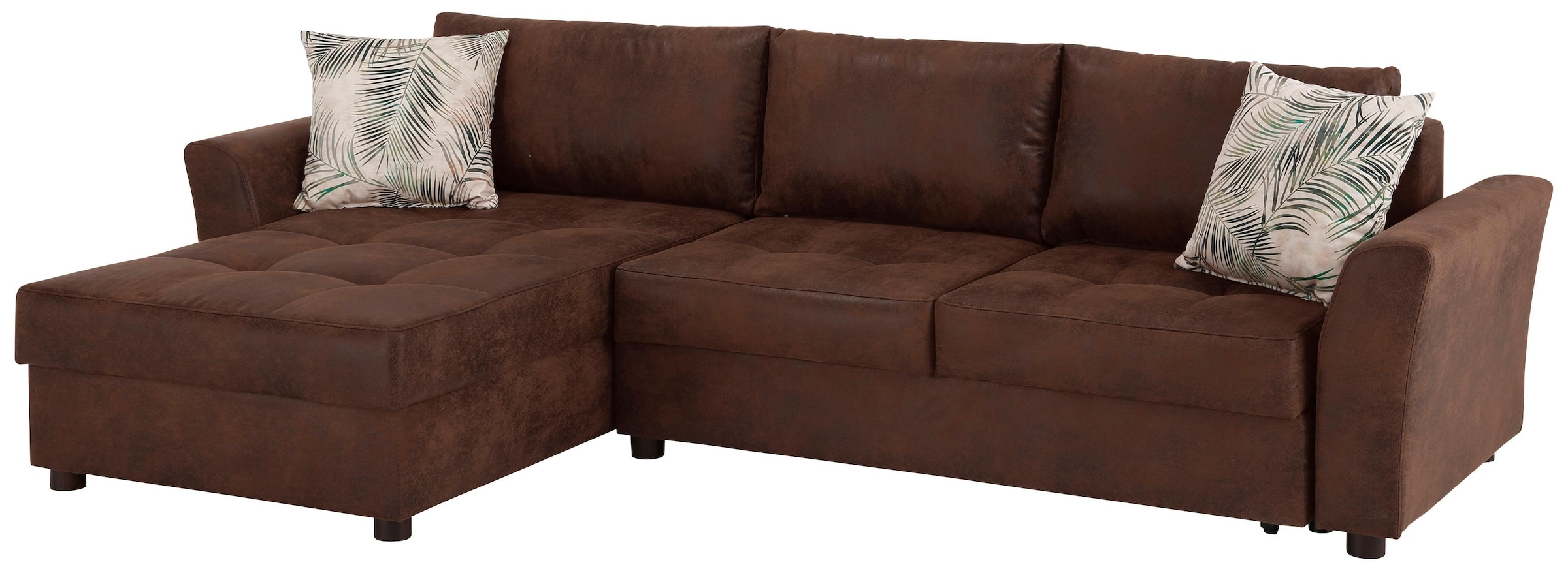 Home affaire Ecksofa »Torben L-Form«, inkl. Bettfunktion und Bettkasten, mit Federkern