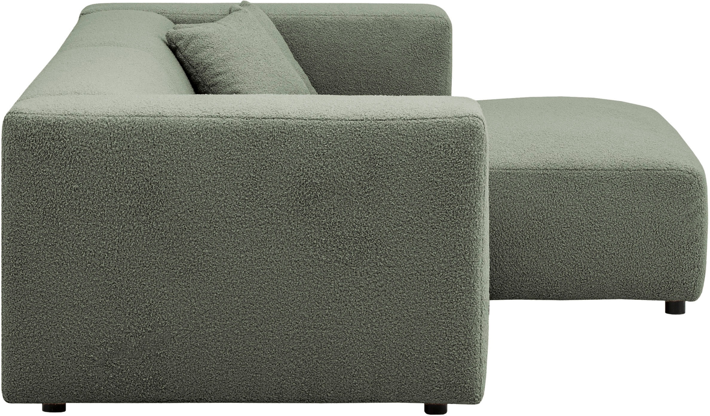 andas Ecksofa »BAKELS, L-Form in Cord oder Boucle-Stoff, moderne Couch«, wahlweise Recamiere rechts/links, bequemer Sitzkomfort