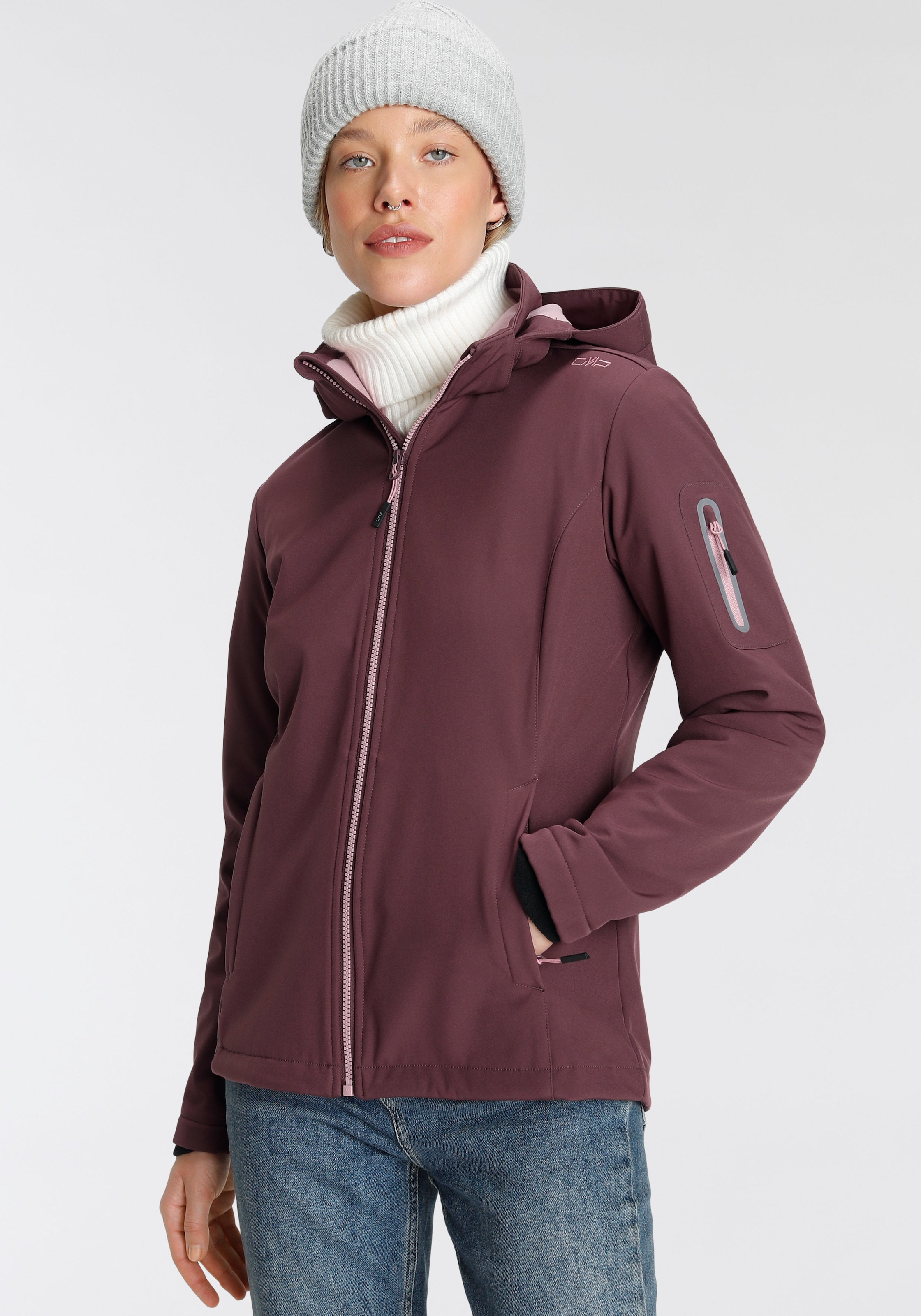 CMP Softshelljacke, mit Kapuze, Atmungsaktiv & Wasserabweisend & Windabweisend kaufen