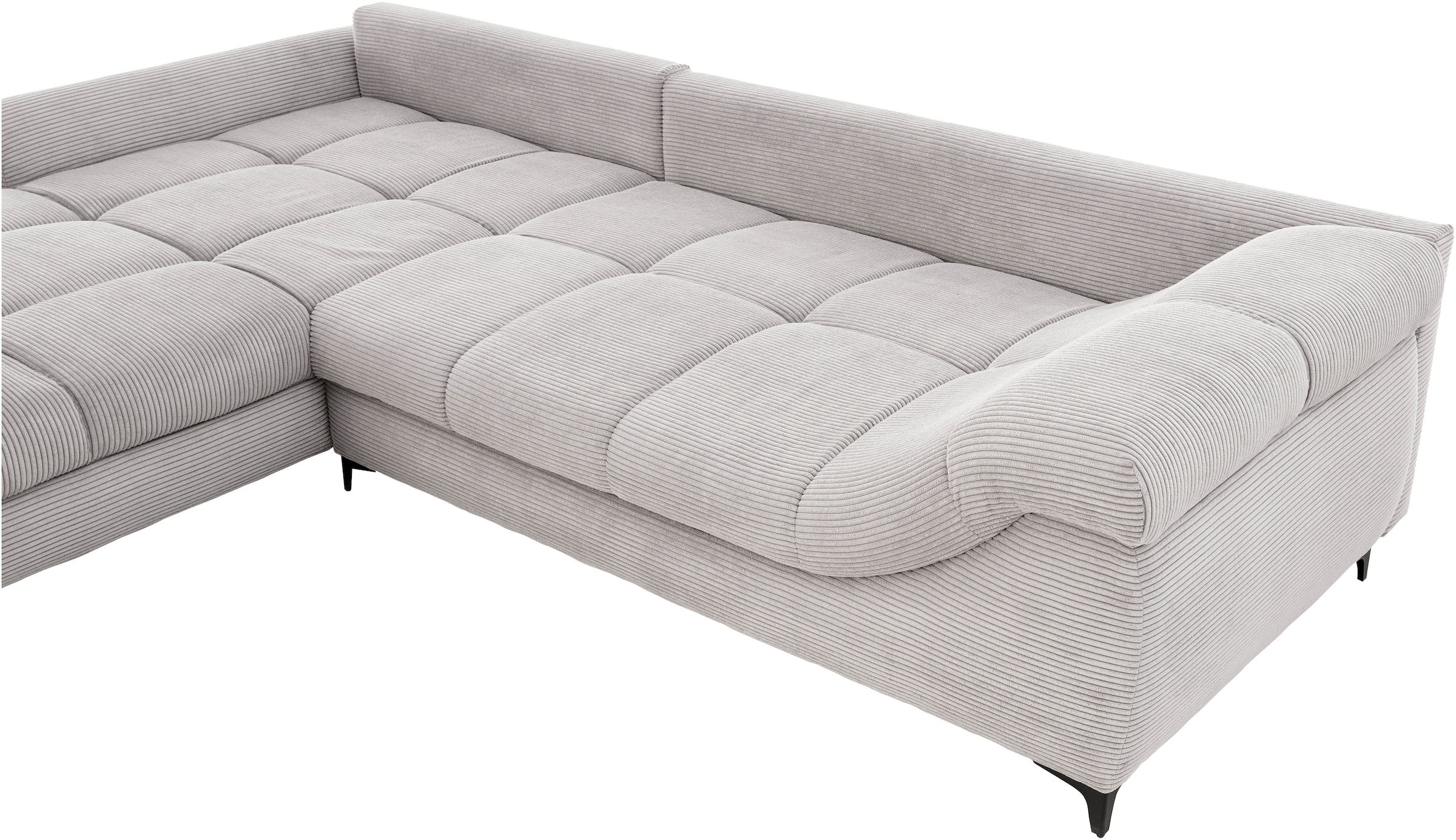 Mr. Couch Ecksofa »Ronaldo, L-Form, wahlweise mit Kaltschaum« mit Kaltschaum, bis 140 kg pro Sitzplatz belastbar