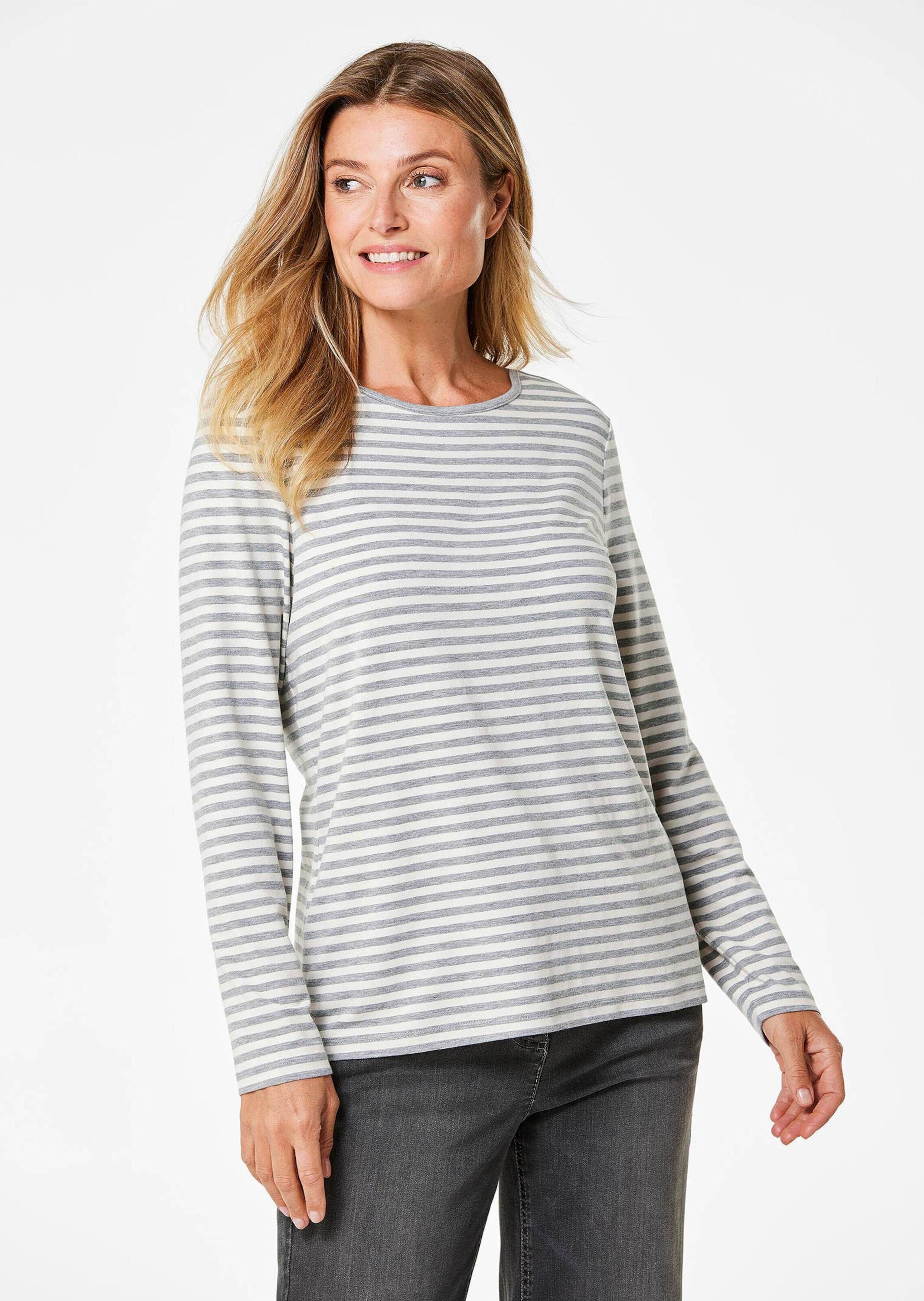 GOLDNER Longpullover »Ringelshirt Ringelshirt mit U-Boot-Ausschnitt«