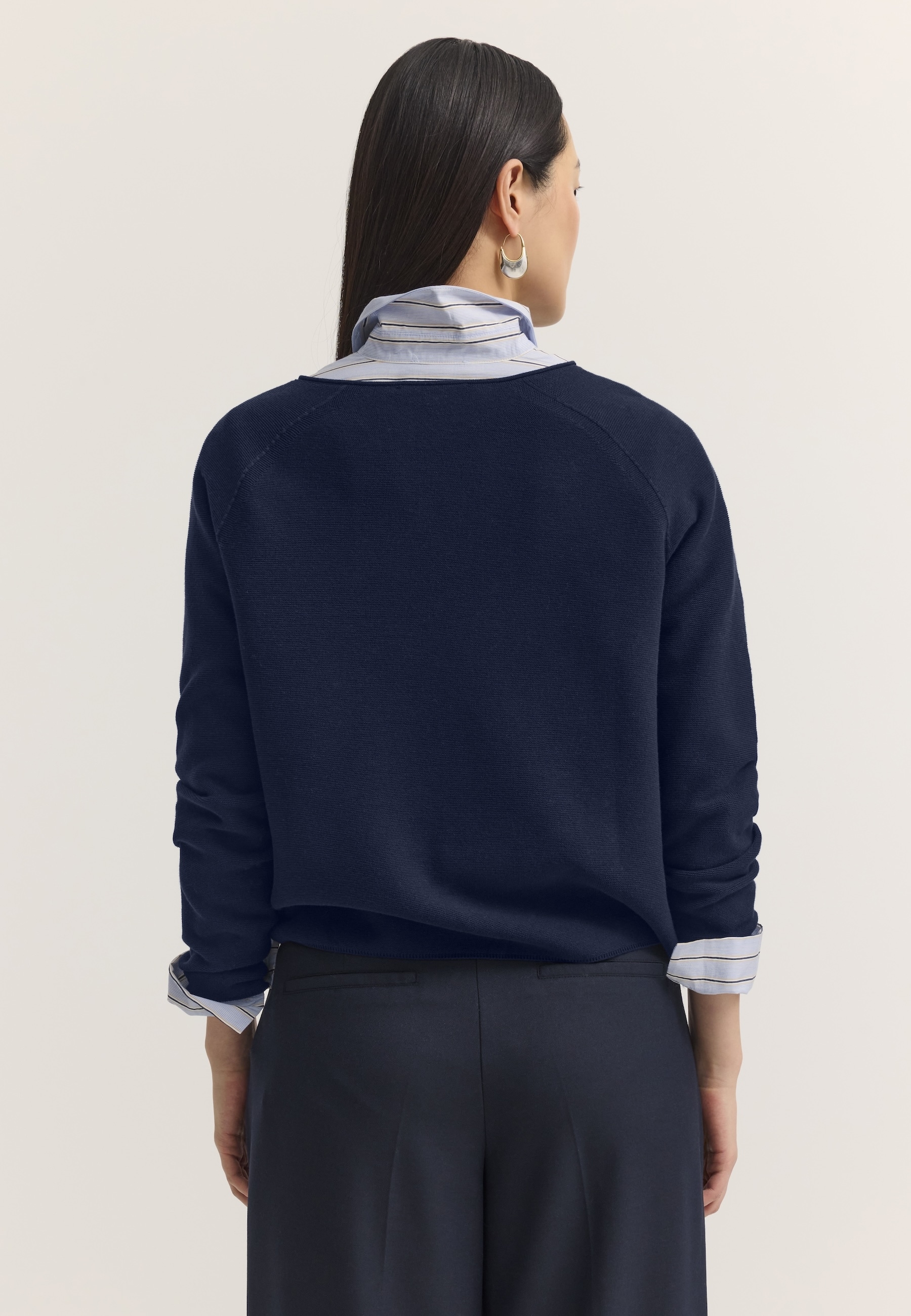 bugatti Rundhalspullover »Regular Fit« Regular Fit Baumwolle Rundhals