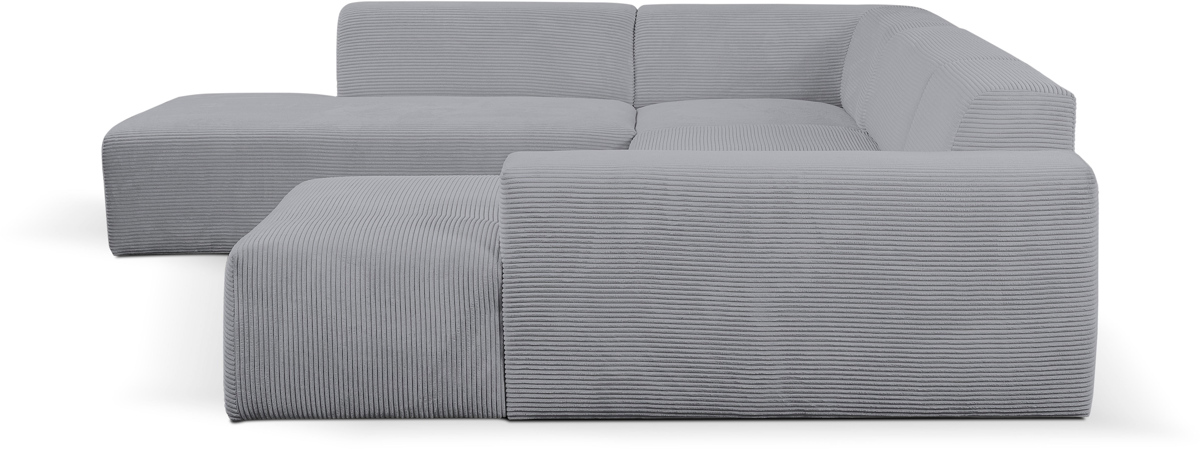 WERK2 Wohnlandschaft »Zeus viel Platz, Breite 330cm, modern und zeitlos, U-Form«, Curvy Trend Wohnlandschaft mit urbaner Optik auch in weichem Cord