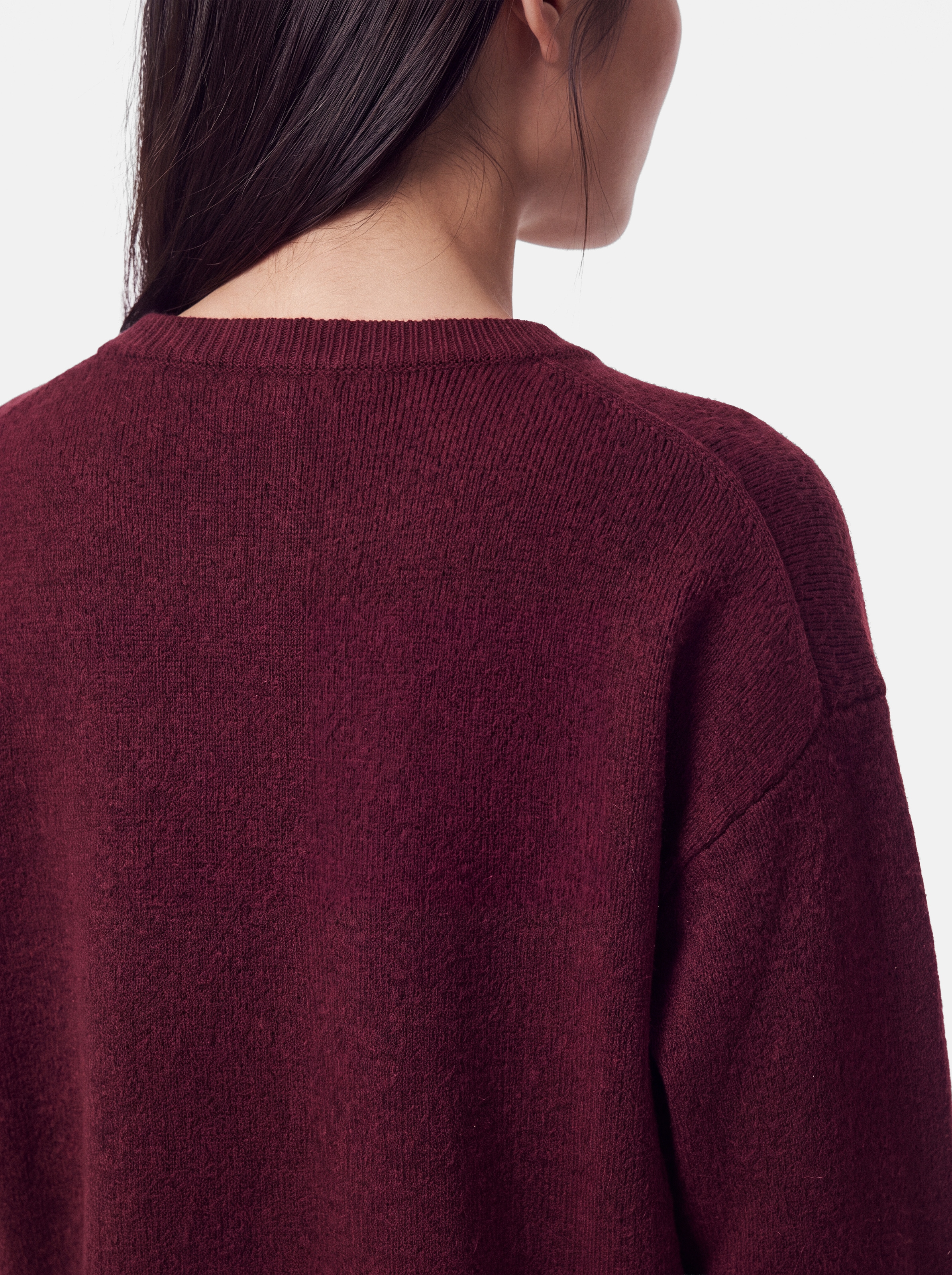 pieces Rundhalspullover »PCSALLY LS O-NECK KNIT NOOS BC« Materialmix