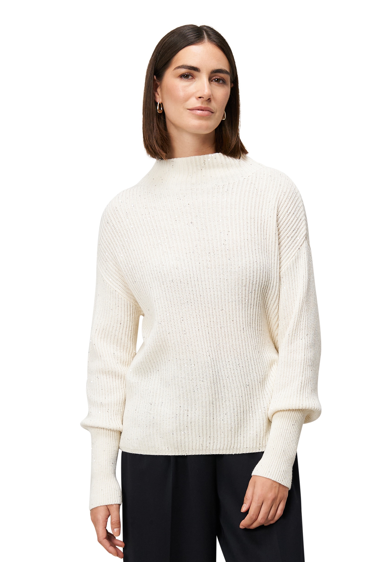 Zero Strickpullover »Strickpullover mit Pailletten«