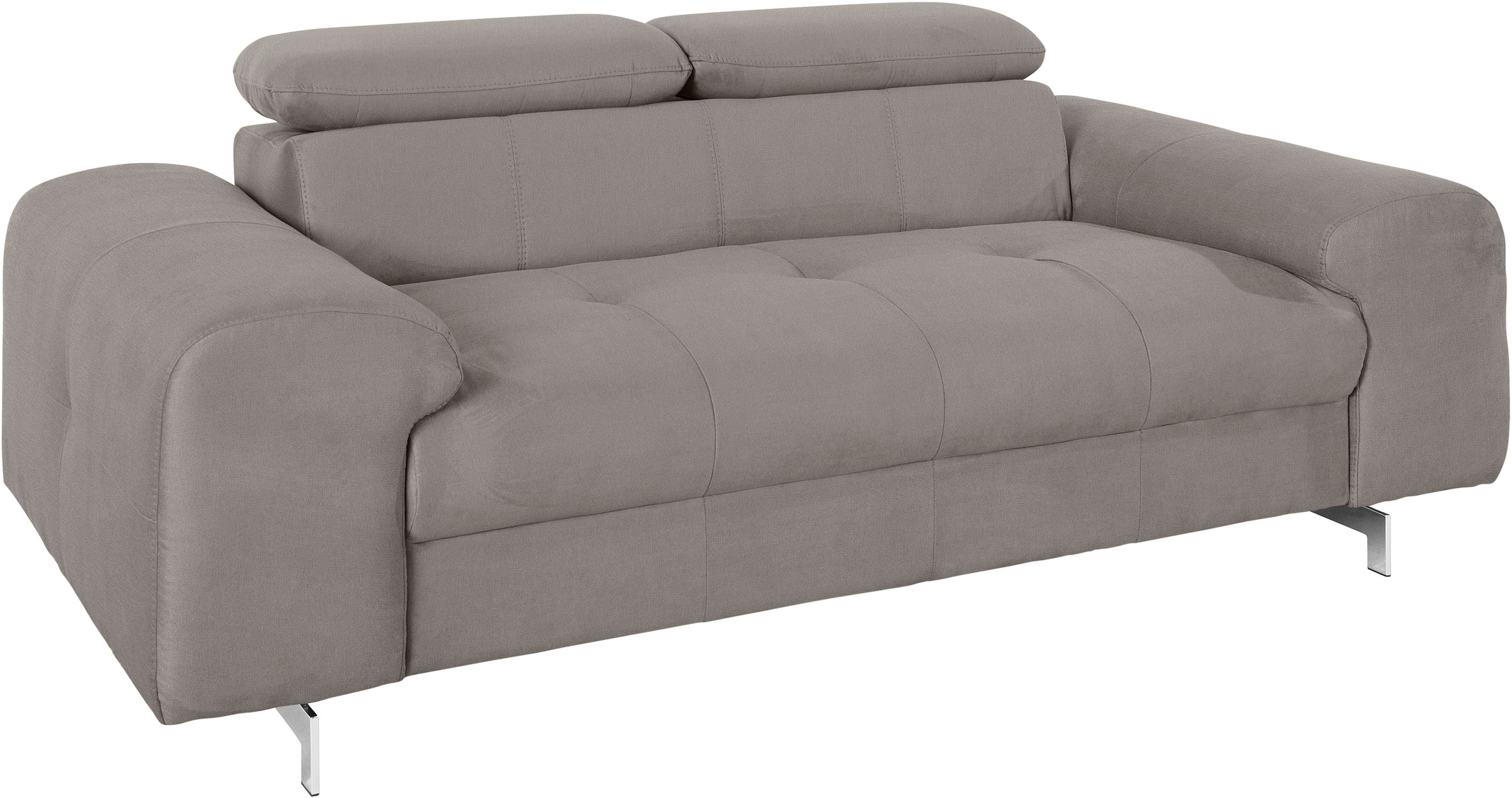 COTTA 2-Sitzer »Chef«, Big-Sofa mit Kopfteilverstellung, edle Metallkufen