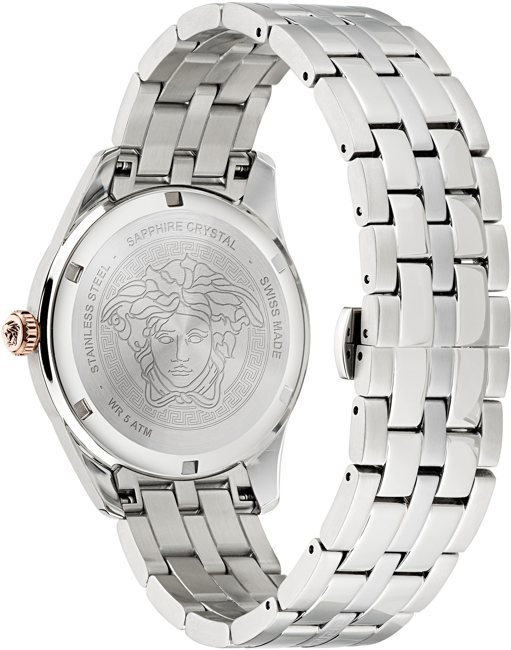 Versace Quarzuhr »GRECA TIME, VE3K00322«, Armbanduhr, Damenuhr, Saphirglas, Datum, Swiss Made