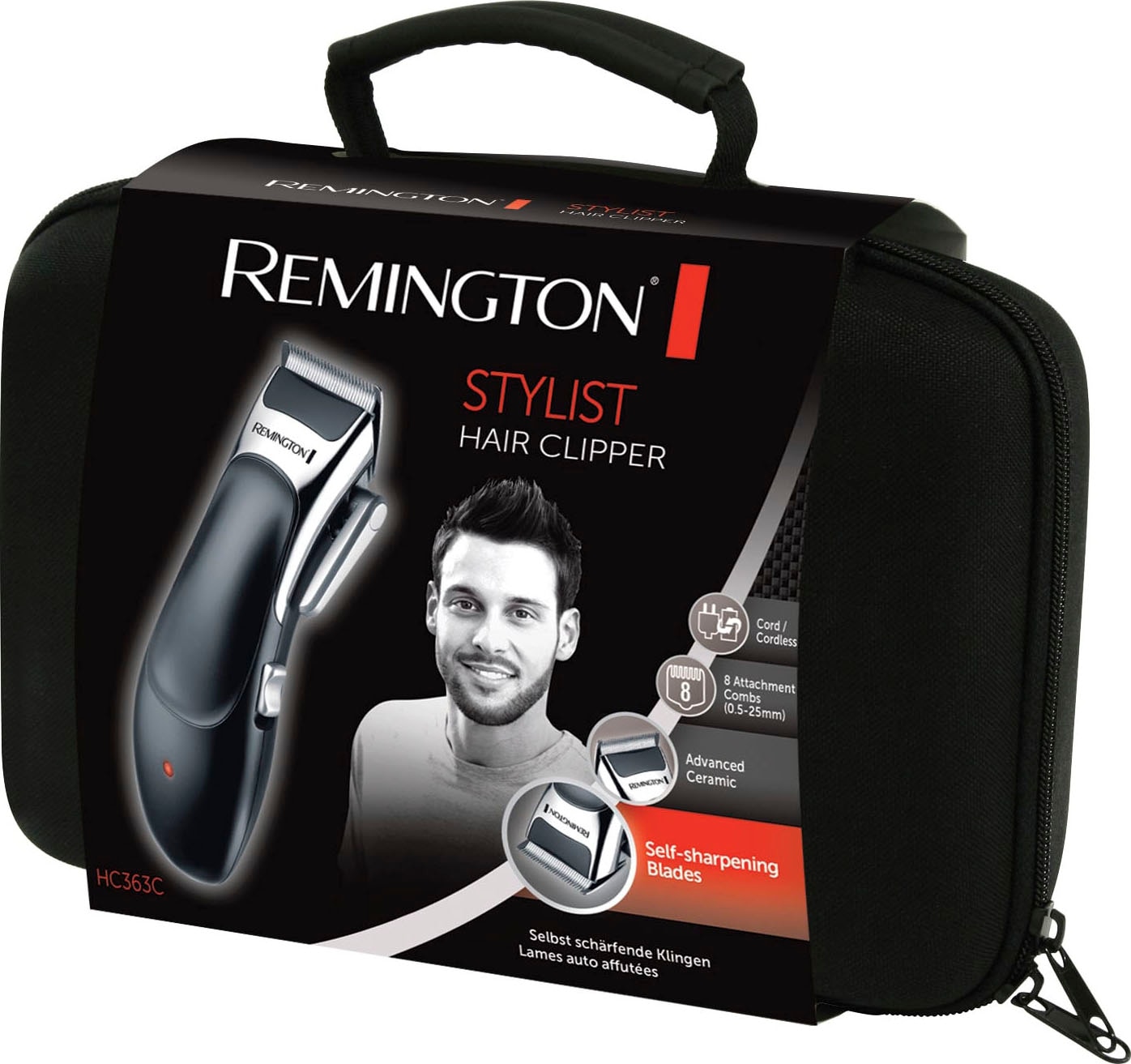 Remington Haarschneider »Stylist, HC363C -«, 8 Aufsätze, für Herren - 8 Kammaufsätze, kabellos, Profi-Koffer
