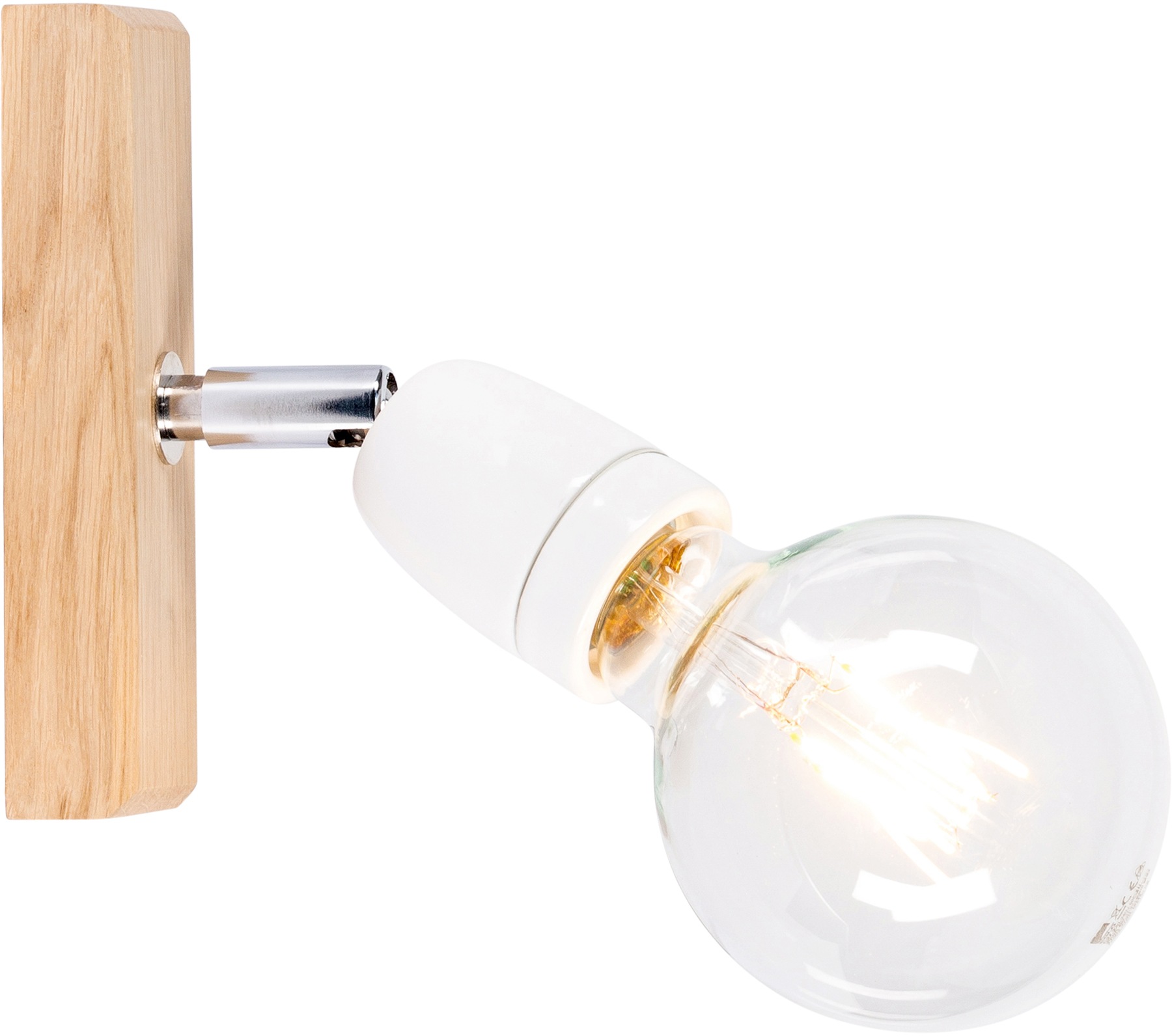 BRITOP LIGHTING Wandleuchte »Porcia«, 1 Garantie aus XXL 3 FSC® Zertifiziert mit Leuchte Holzbasis, Ceramik Dekorative auf Jahren online flammig-flammig, | kaufen
