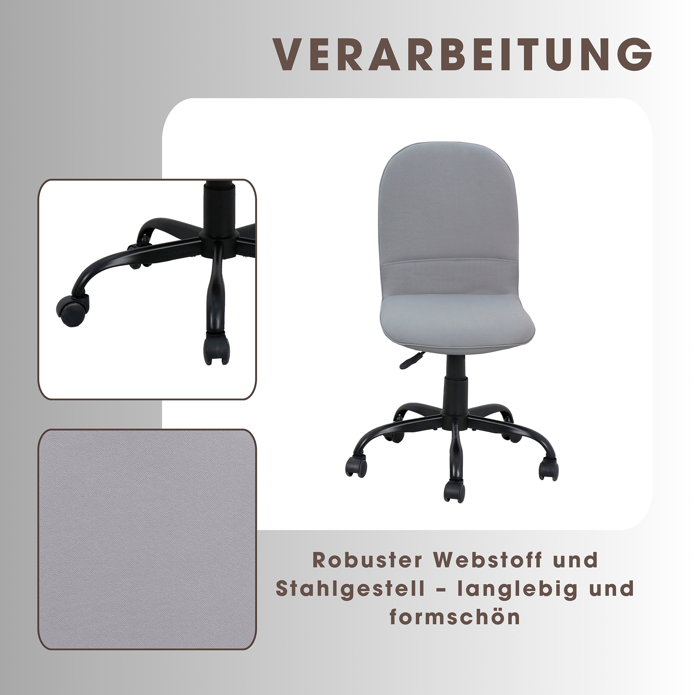 byLIVING Bürostuhl »Trolly«, 1 St., Webstoff, moderner Kinderstuhl / Drehstuhl, clever zusammenklappbar