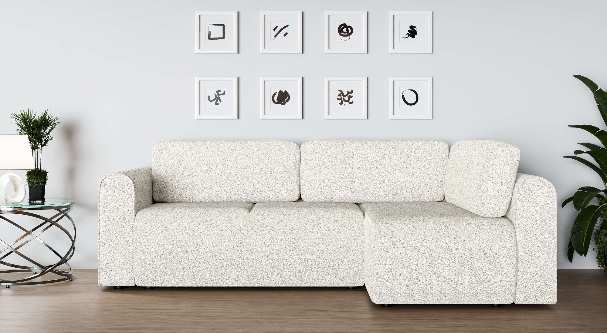 Ecksofa »Ecksofa Zacharia wahlweise mit Bettfunktion, BxTxH 250x166x86 cm«, L-Form mit...