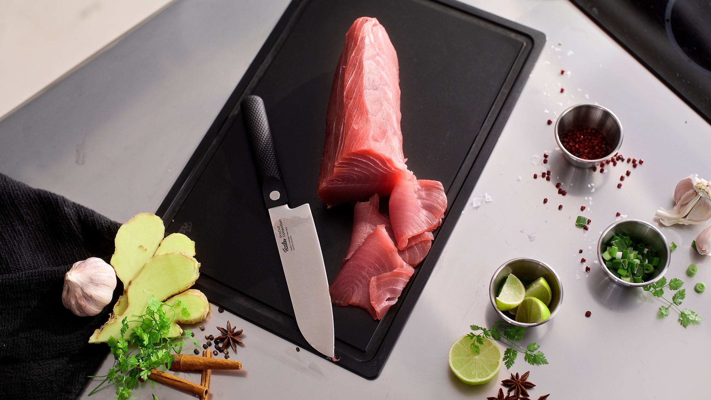 Fissler Santokumesser »ProcCut Collection« Made in Germany , handgeschliffen , 12C27M Spezialmesserstahl