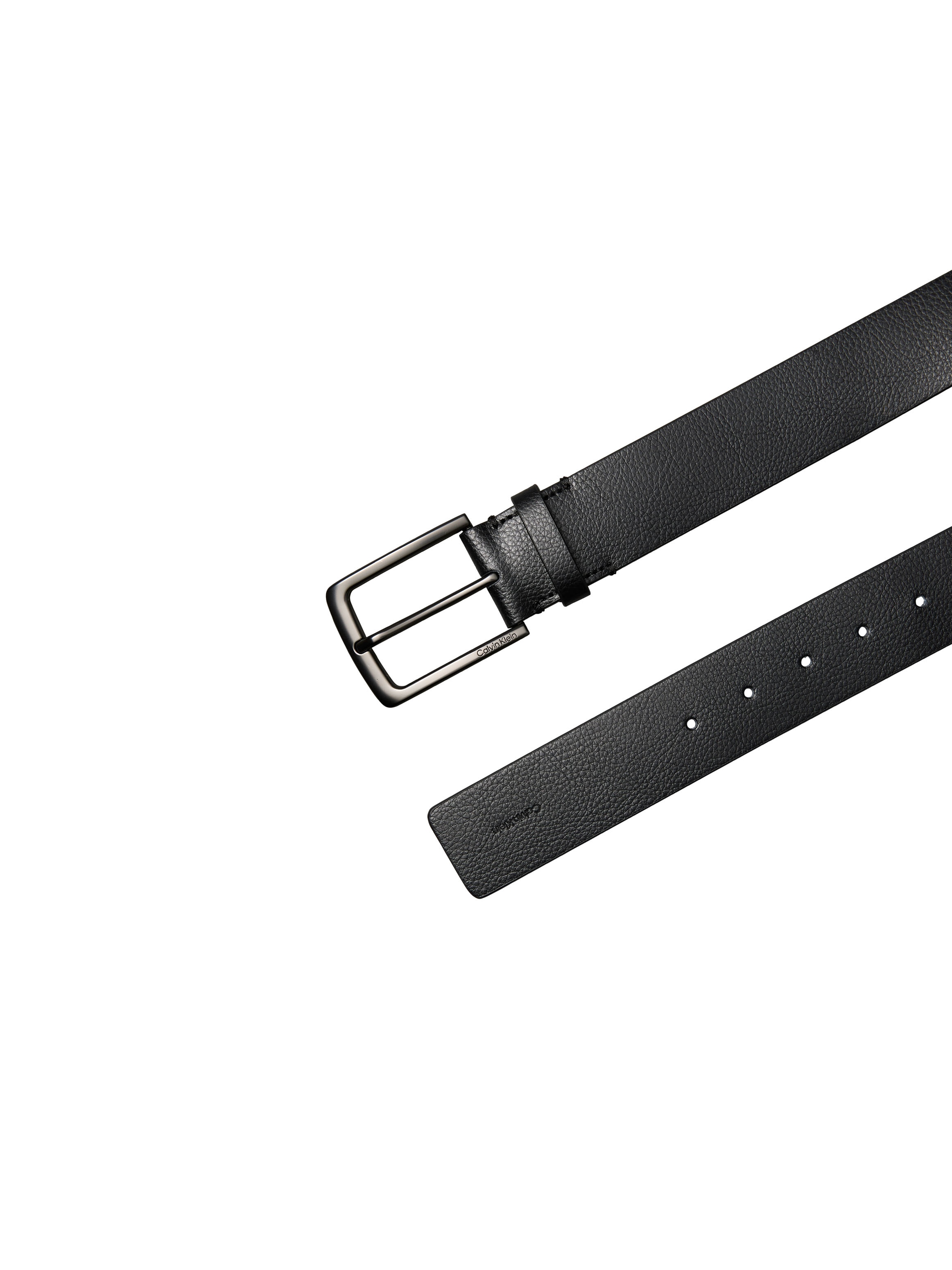 Calvin Klein Ledergürtel »WARMTH BUCKLE PEBBLE 35MM FIXED« Größenverstellbar mit Metallschließe