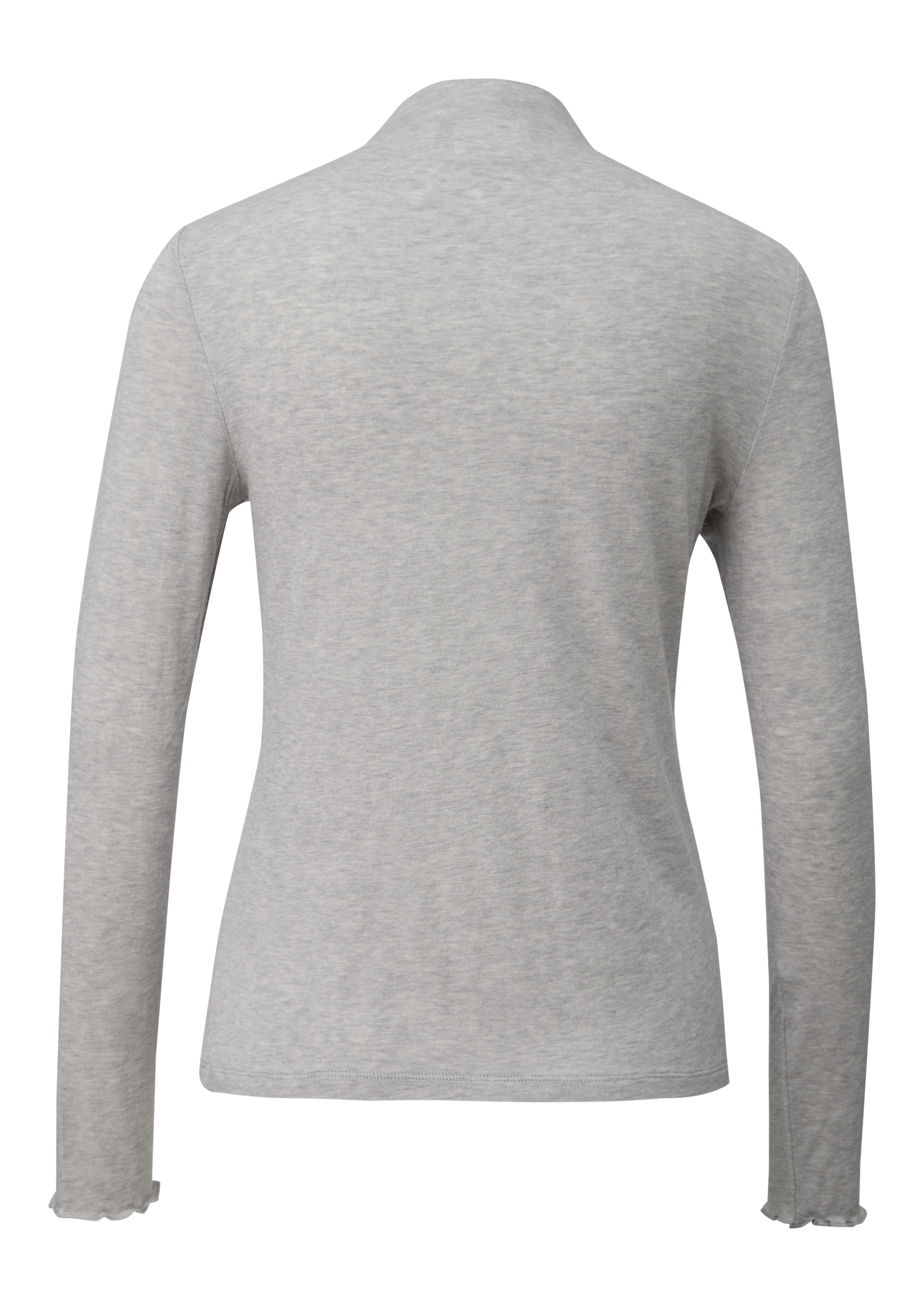 comma casual identity Langarmshirt »semitransparente Optik« hoher Rundhalsausschnitt, casual, slim fit, mit Wolle