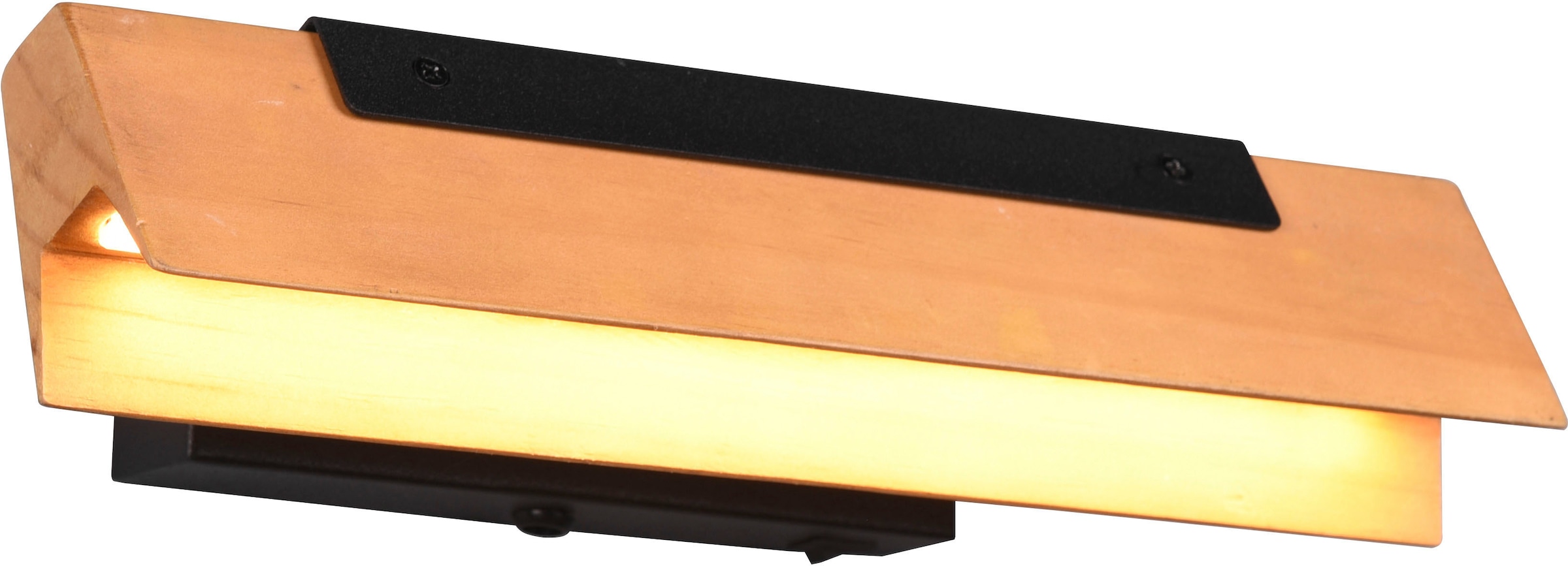 TRIO Leuchten 1 1100 3 LED LED schwenkbar, | Dimmstufen warmweiß, Garantie Lumen Jahren Holzschirm »Kerala«, mit flammig-flammig, Wandleuchte online Wandlampe XXL 3 kaufen