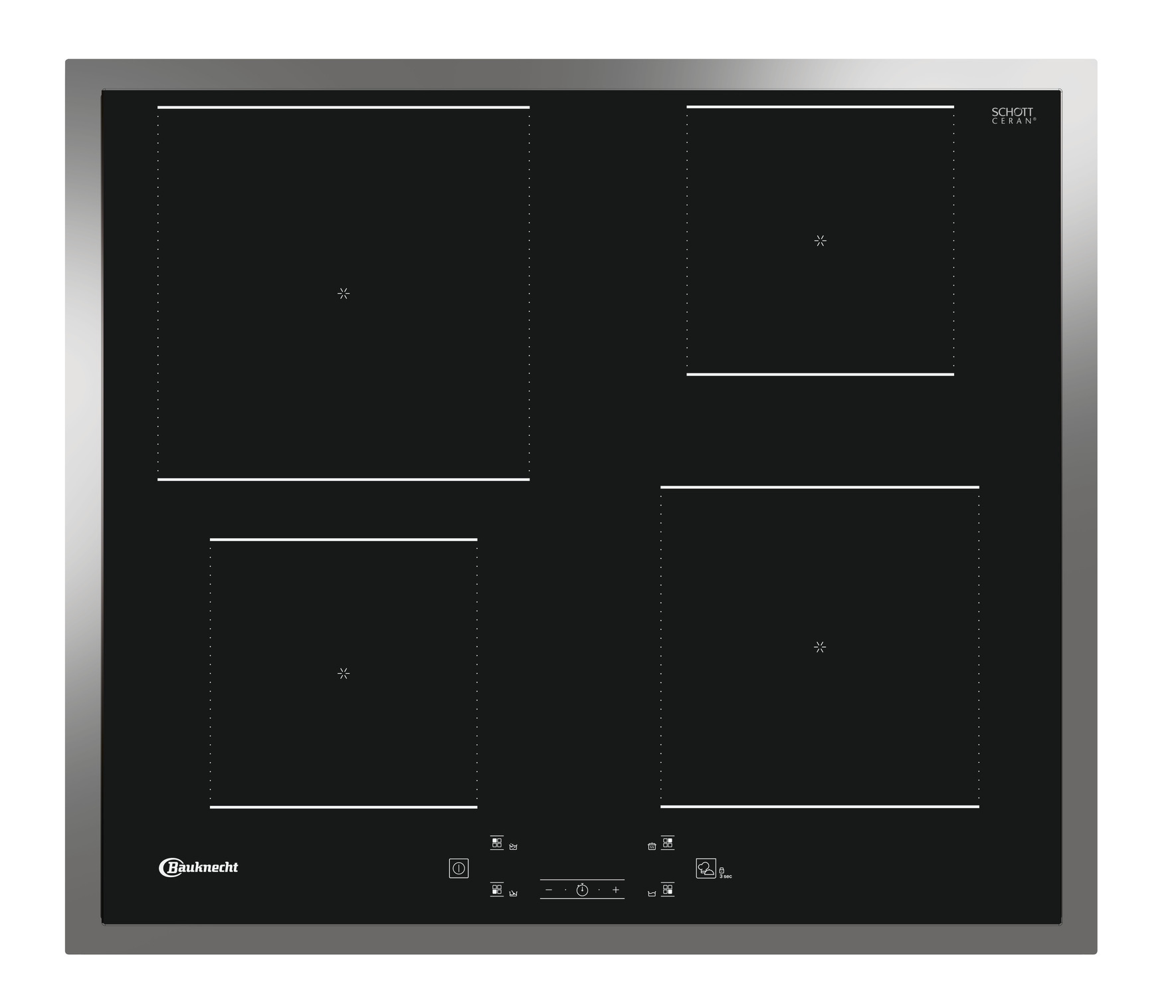BAUKNECHT Backofen-Set »BAKO 740 IND IN« mit 1-fach-Teleskopauszug Hydrolyse Set, 2 Stk. tlg. Hydrolyse - Reinigung mit der natürlichen Kraft des Dampfes bei 90 °C