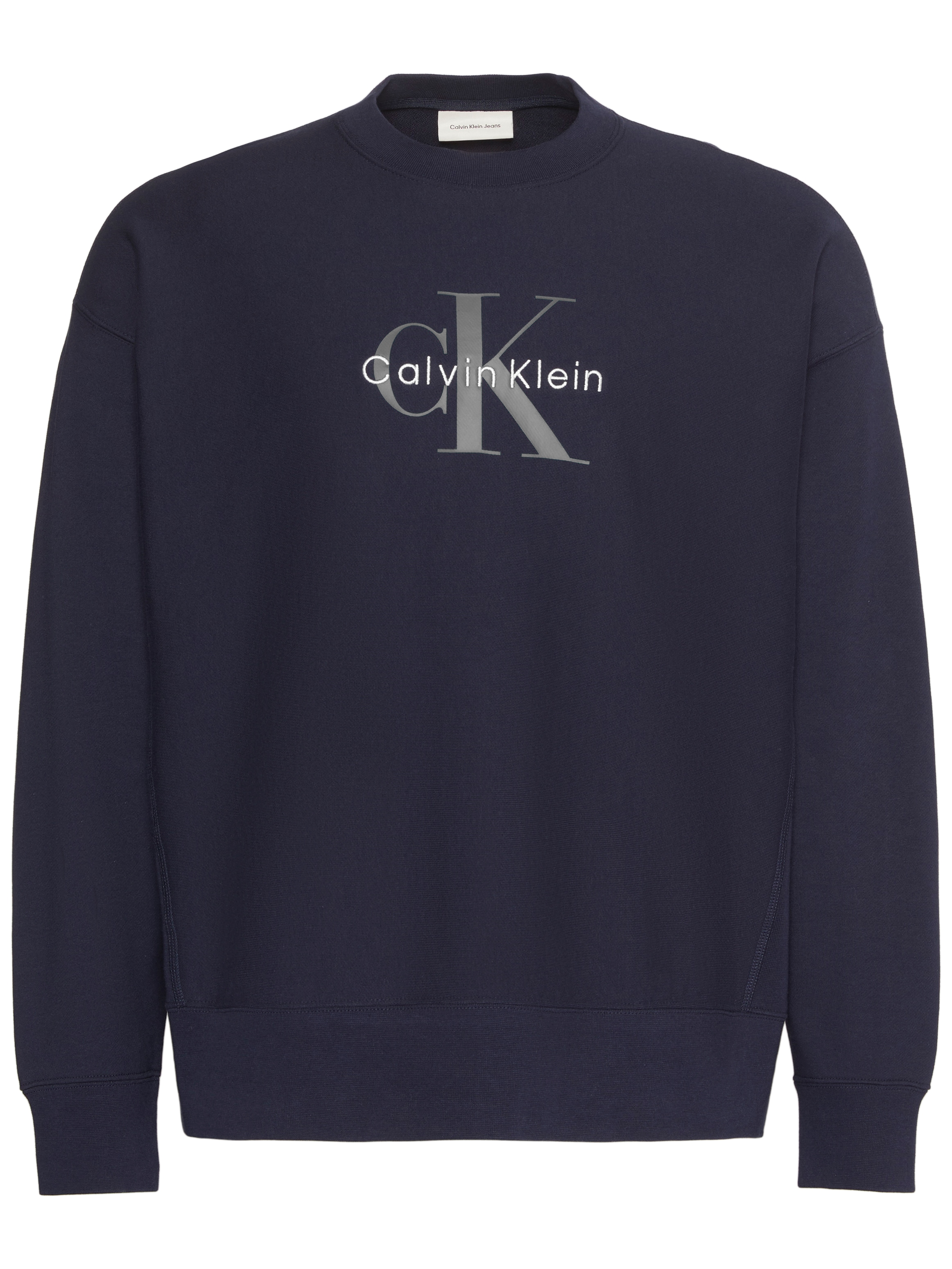 Calvin Klein Jeans Sweatshirt »LS EU 350TERRY MONOLOGO CN SWTSH«, Rundhalsausschnitt, regular fit
