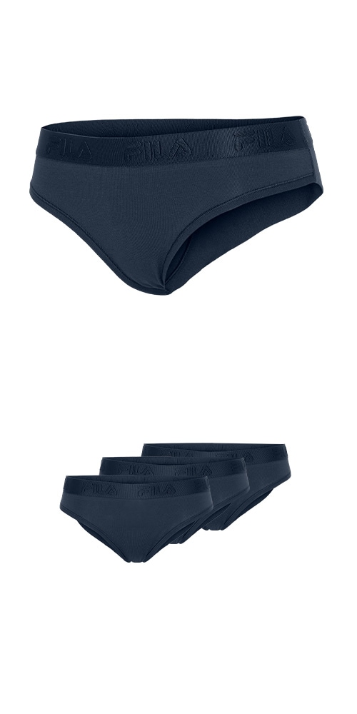 Fila Brasilslip 3er Pack,  Baumwollmix, elastisch, Logobund