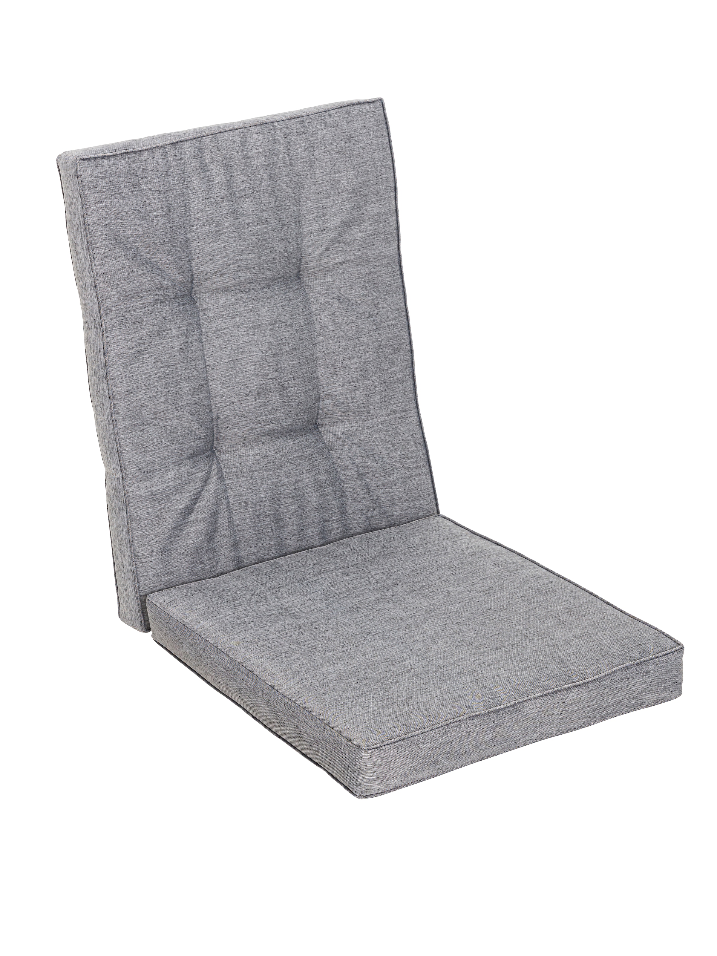 KONIFERA Garten-Essgruppe »»New Paris««, (Set, 11 tlg., 2 Sessel, Rückenlehne verstellbar, Tisch 50x50x51,5 cm, 2 Hocker), inkl. Auflagen, Aluminium/Polyrattan