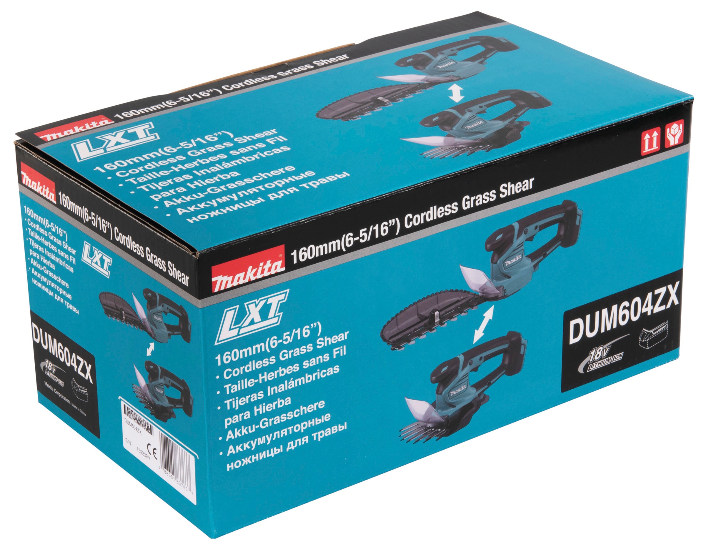 Makita Akku-Gras- und Strauchscherenset »»DUM604RFX1««, inkl. Akku und Ladegerät, 18V, 2.500 min -1, 160 mm