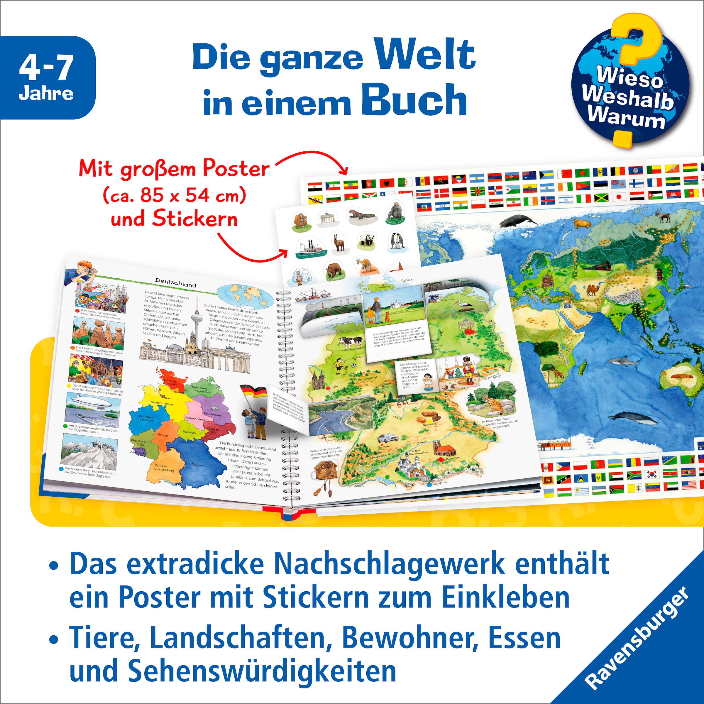 Ravensburger Kinderbuch »Wieso? Weshalb? Warum?, Mein erster Weltatlas«