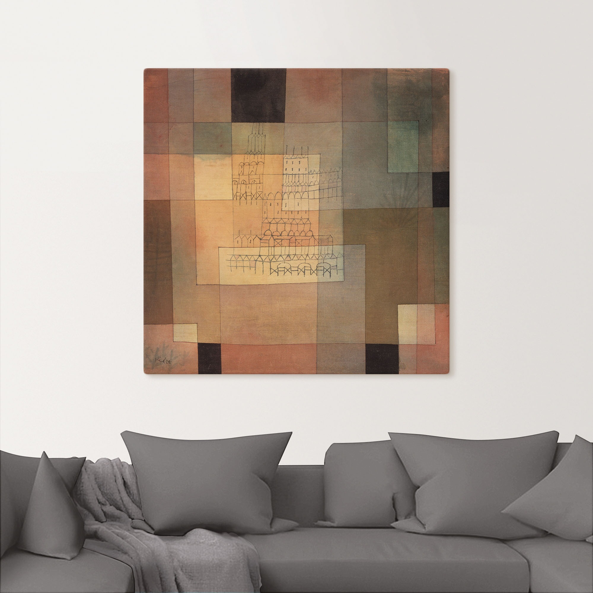 Artland Leinwandbild »Polyphone Architektur. 1930«, Muster, (1 St.), auf Keilrahmen gespannt