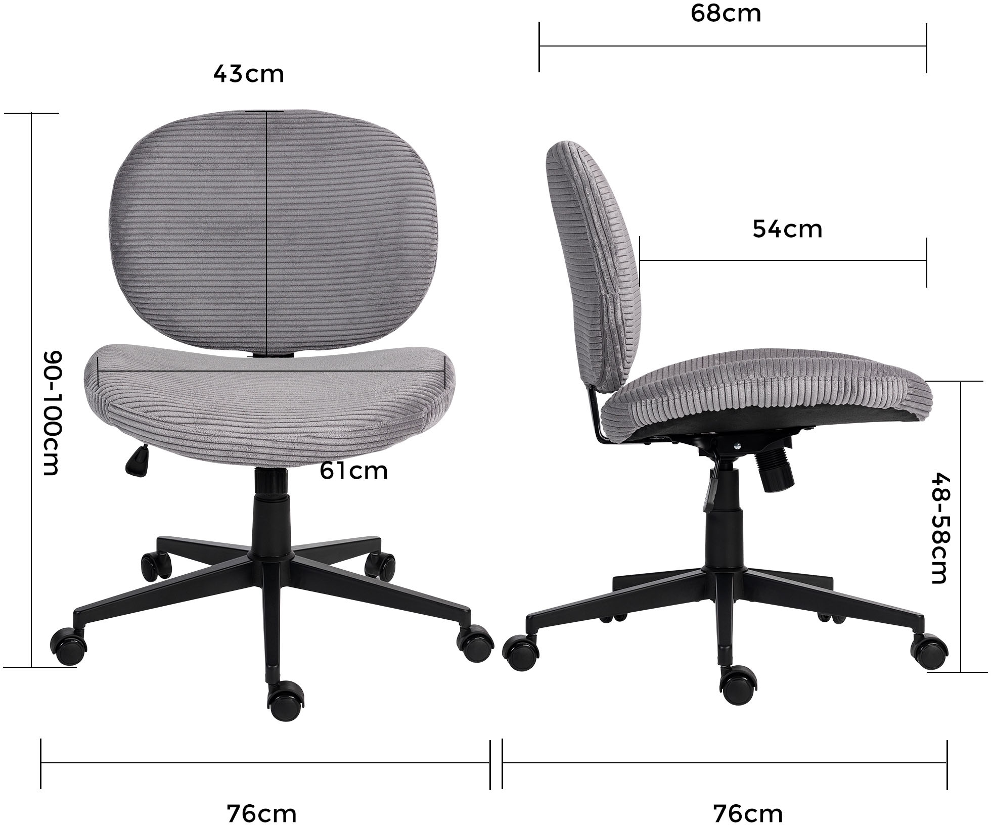 Duo Collection Drehstuhl »Tilo« () 1 Stk.Sitzhöhenverstellung, Wippmechanik, Sicherheitsdoppelrollen