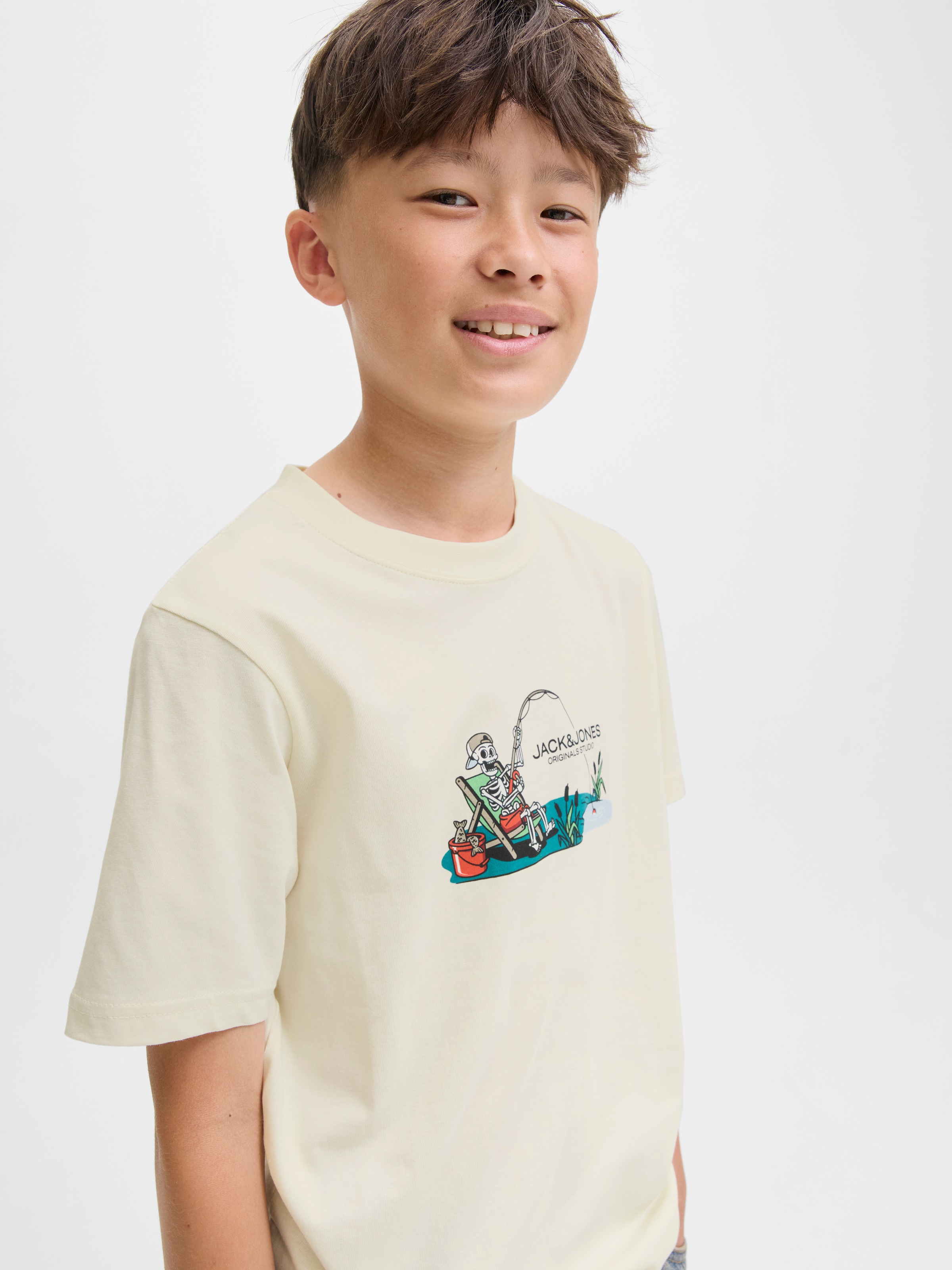 Jack & Jones Junior T-Shirt »JORSKULL NATURE TEE SS CREW NECK SN JNR«