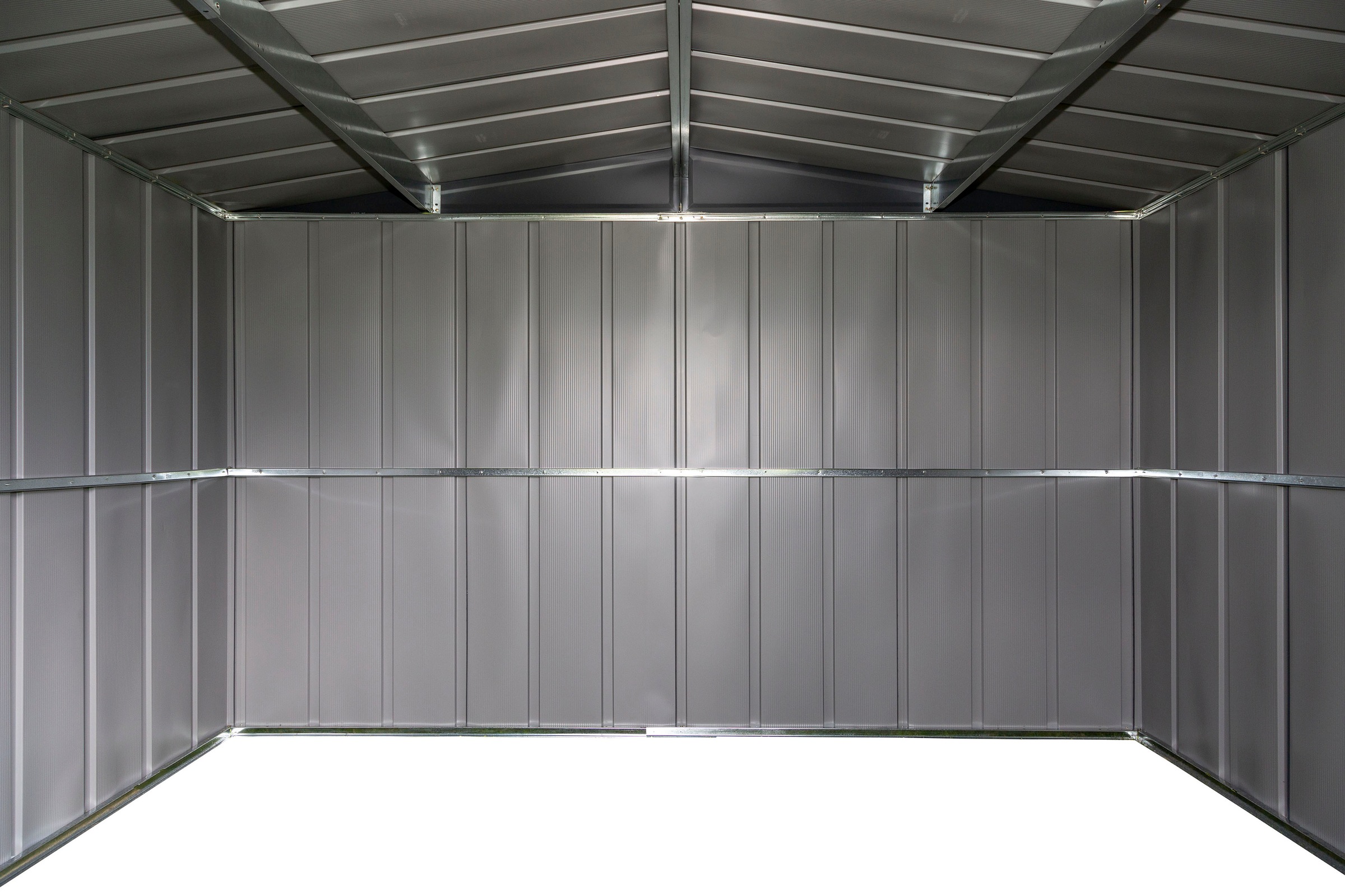 SPACEMAKER Gerätehaus, stabile Stahlblechkonstruktion, 8,5 m²