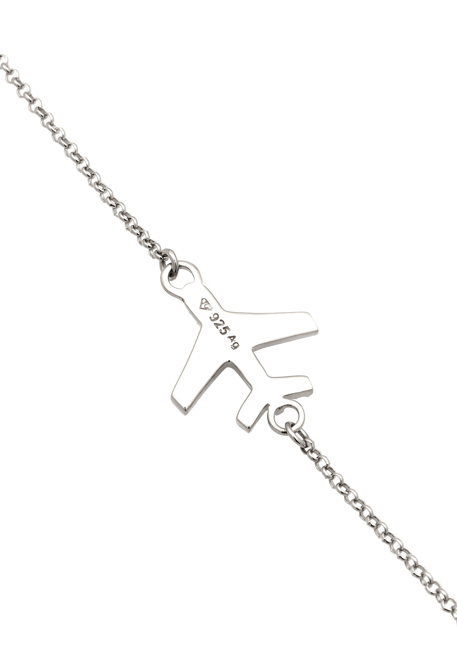 Elli Armkette »Armband Flugzeug mit Glas Kristalle Weiß 925 Sterling Silber«