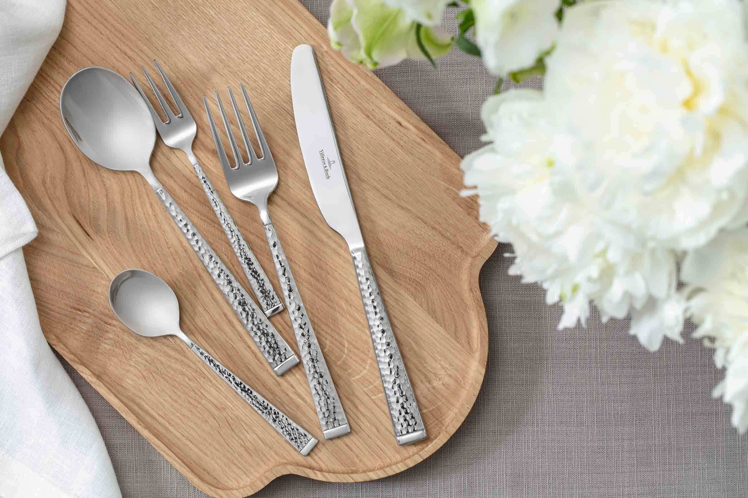 Villeroy & Boch Tafelgabel »Kuchengabel Blacksmith 15,6 cm 6er Set edelstahl« Spülmaschinenfest