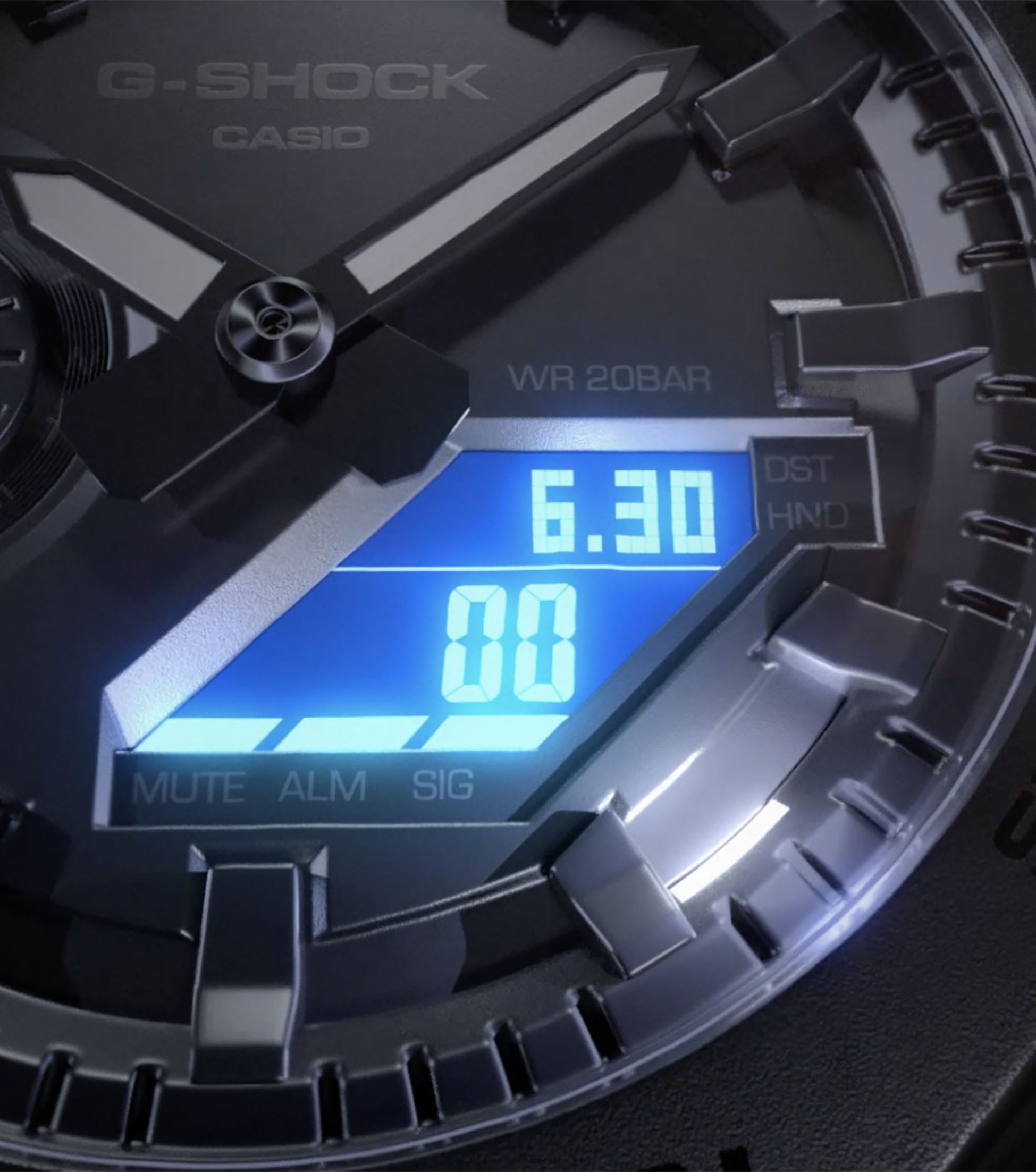 CASIO G-SHOCK Chronograph, Quarzuhr,Armbanduhr,Herrenuhr,digital, bis 20 bar wasserd.Resinarmband