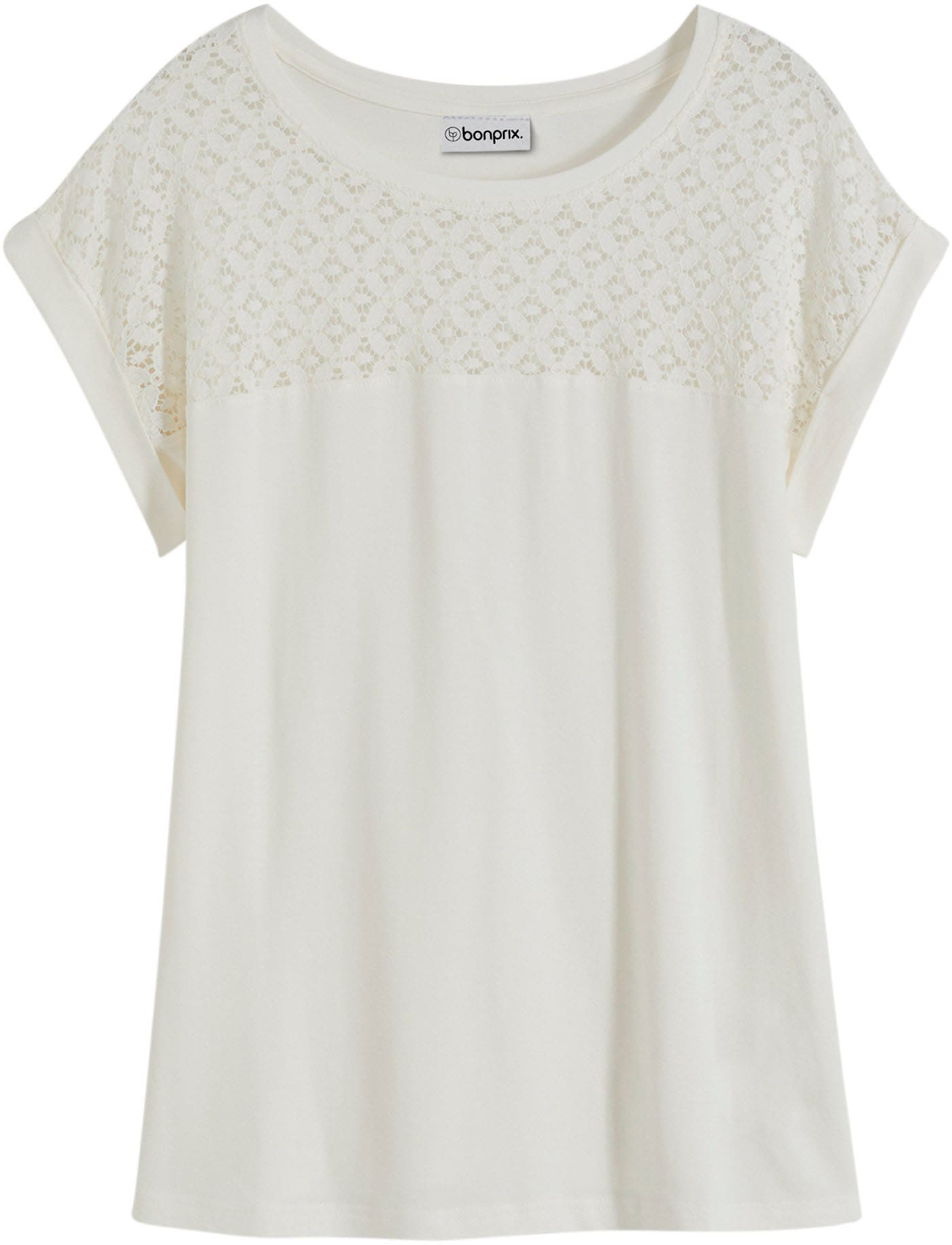 bonprix T-Shirt »Shirt aus Viskose-Mix« gerade Passform, Kurzarm, für vielseitige Anlässe, aus Viskose-Mix