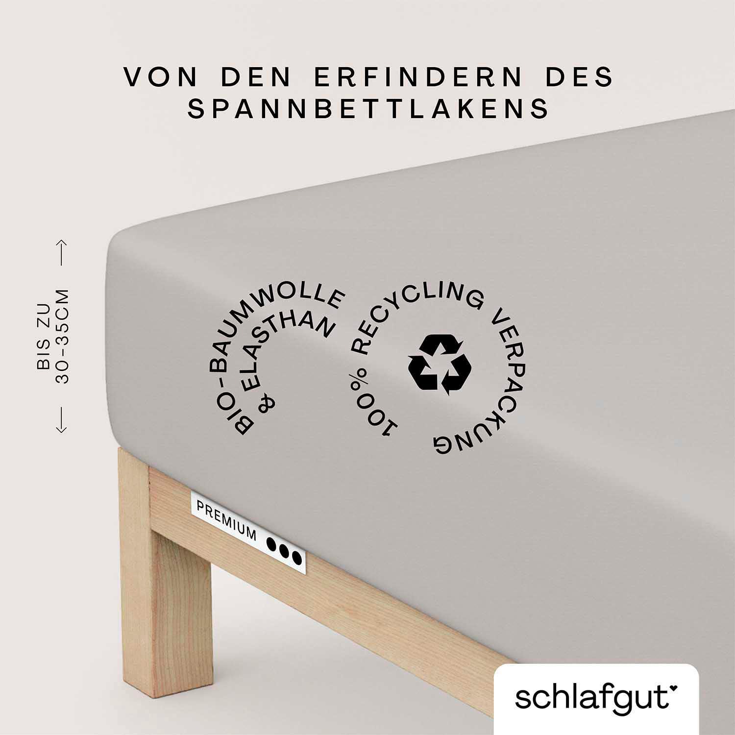 Schlafgut Spannbettlaken »Premium«, Zero Waste Verpackung, PREMIUM Qualität