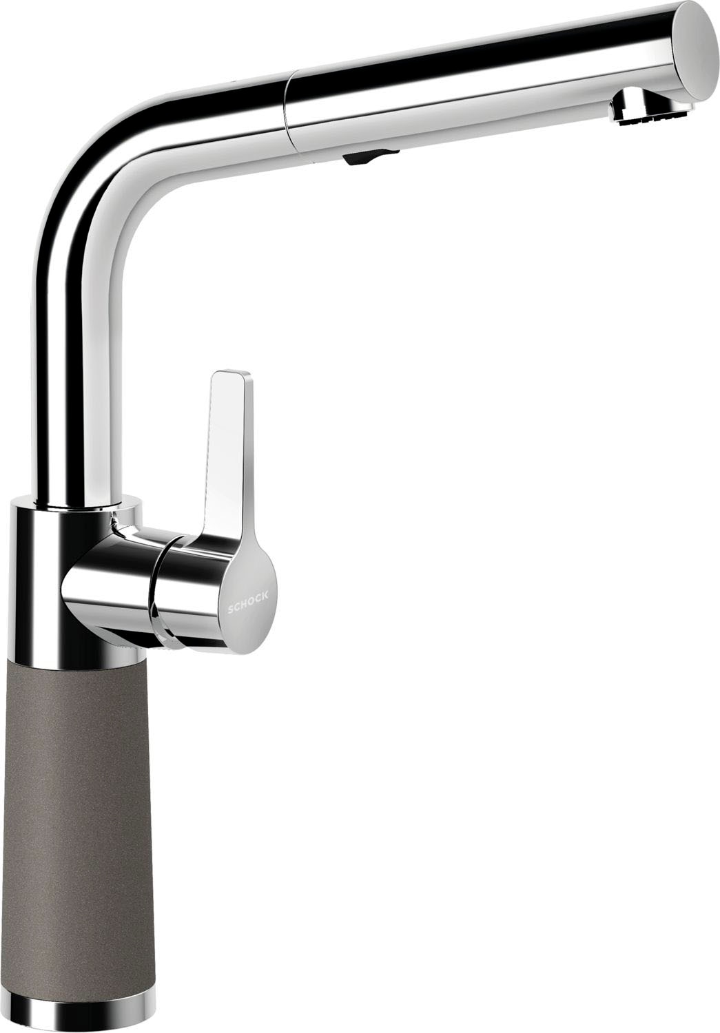 Schock Küchenarmatur "SC-540 SB" ausziehbar, Strahl-Brause, Rückflussverhinderer, Schwenkbereich 120