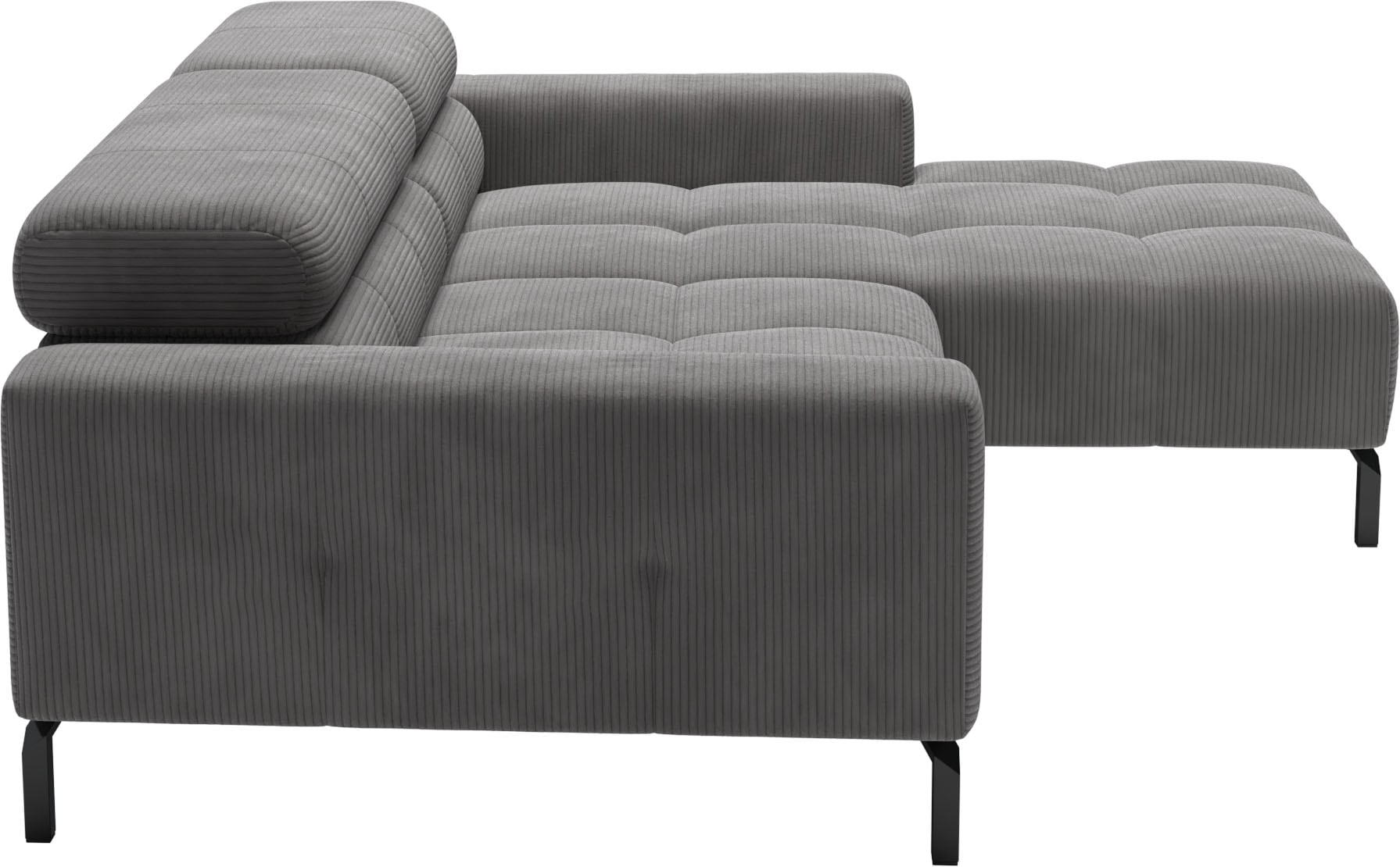 Home affaire Ecksofa »Claya, 223 cm breit, L-Form, Kopfteilverstellung« Moderne Steppung, weicher Polsteraufbau & saugroboterfreundliche Höhe