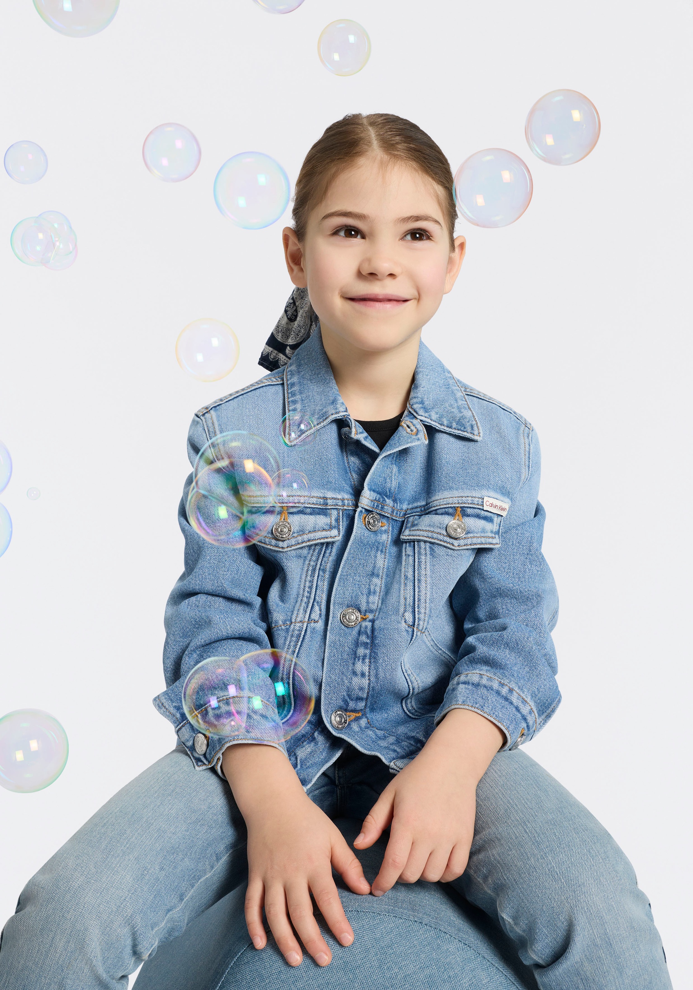 Calvin Klein Jeans Jeansjacke ohne Kapuze Regular fit, für Kinder bis 16 Jahre