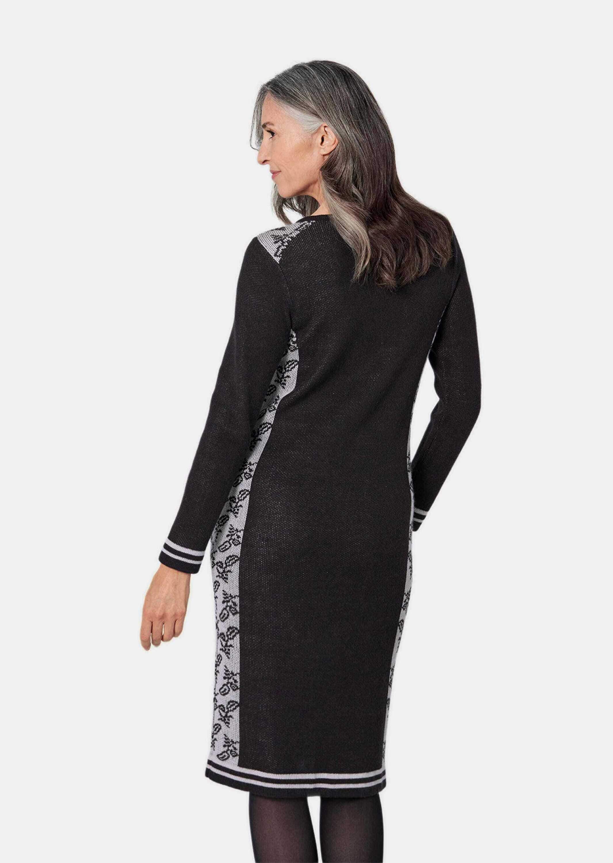 GOLDNER Strickkleid »Jacquard Strickkleid«