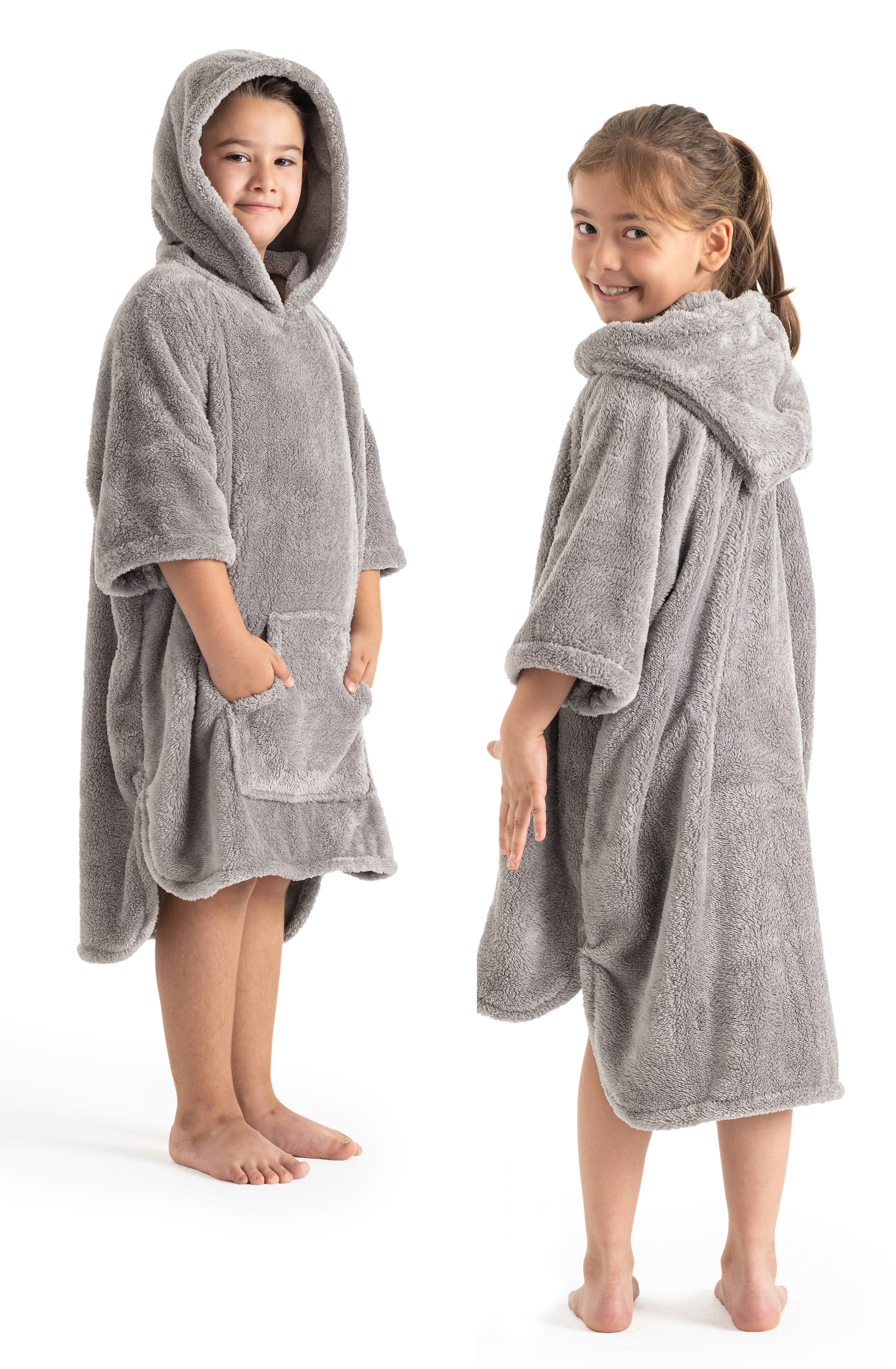 OTTO home Badeponcho "Lillou, für Kinder, ideal für Urlaub oder im Schwimmbad" 1 Stk. weich und kuschelig, Fleece, plüsch, Surfponcho