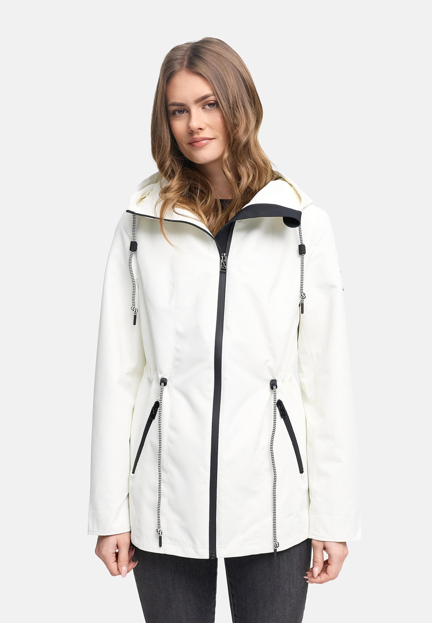 Navahoo Outdoorjacke »Outdoorjacke Blumentanz 14« mit Kapuze Übergangsjacke mit wasserdichtem Verschluss