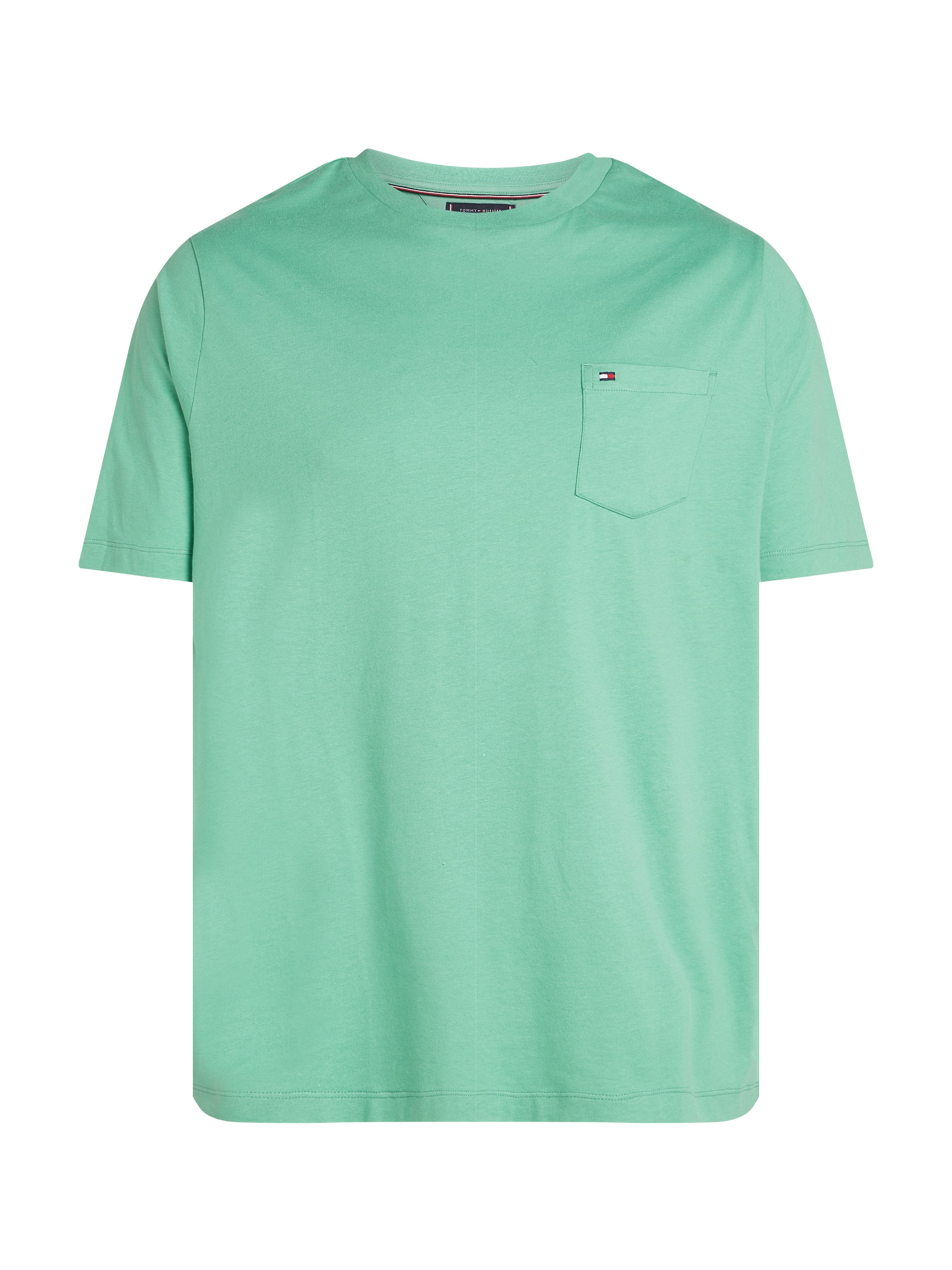 Tommy Hilfiger Big & Tall Rundhalsshirt »BT-ESSENTIAL SOLID POCKET TEE-B«, in Große Größen, Logostickerei
