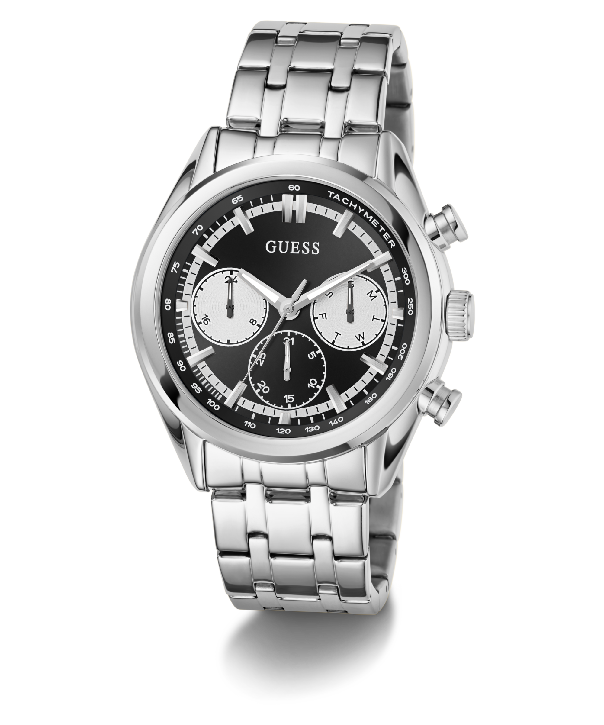 Guess Multifunktionsuhr »DAWSON« Quarzuhr, Armbanduhr, Herrenuhr, Edelstahlarmband