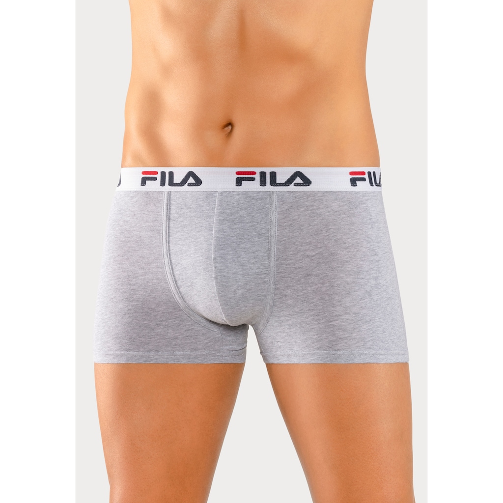 Fila Boxer, (Packung, 3 St.), mit Logo Schriftzug im Bund