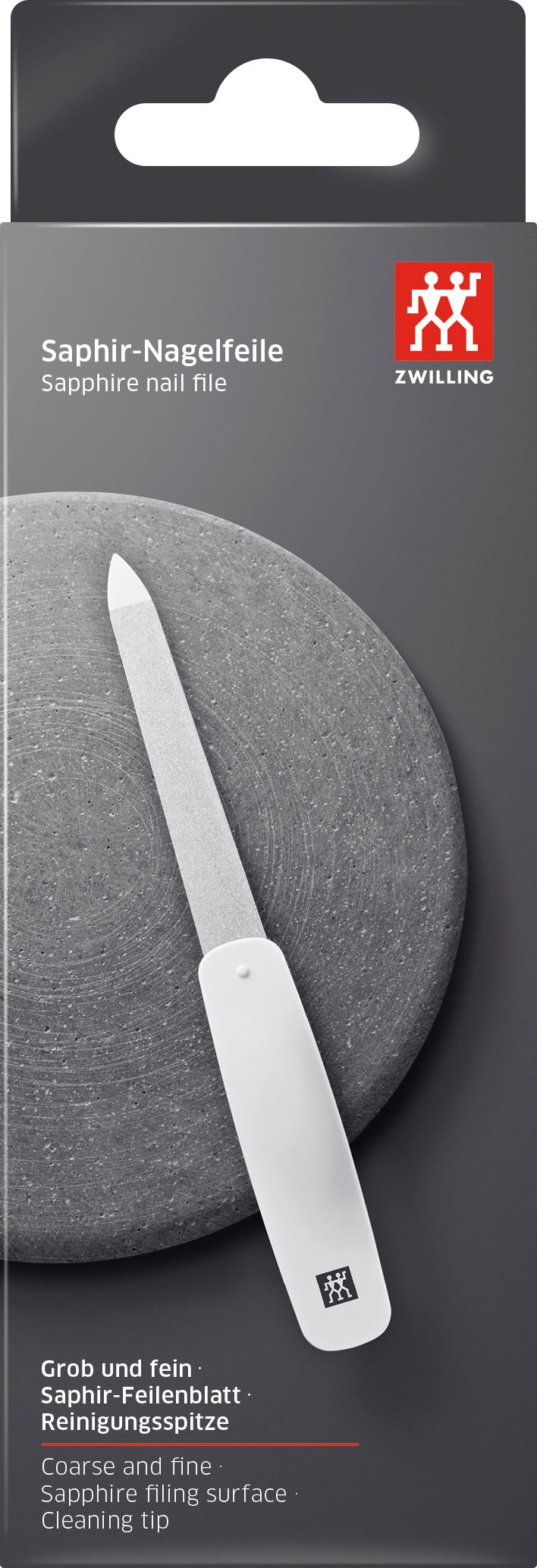 Zwilling Saphir-Nagelfeile »Zwilling Saphir Nagelfeile 130mm«, Zweiseitig, grob- und feinkörnige Fläche, auch zur Nagelreinigung.