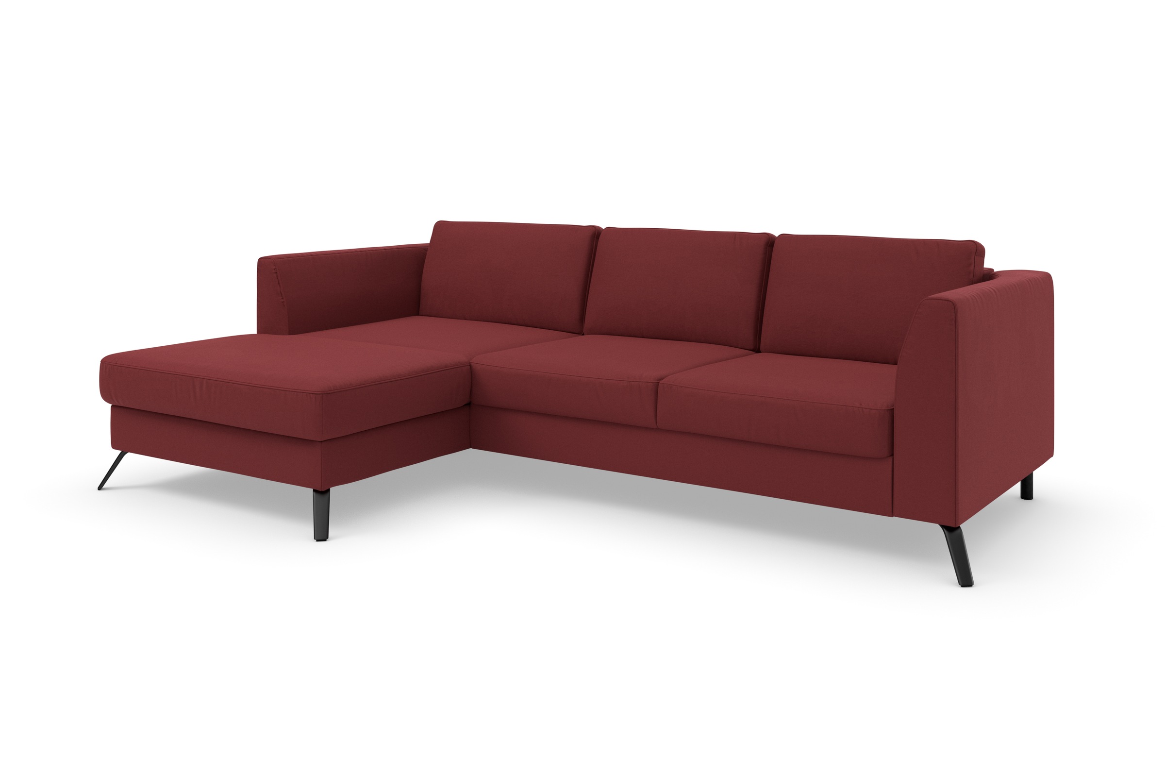 sit&more Ecksofa »Olsen L-Form«, inklusive Sitztiefenverstellung, wahlweise mit Bettfunktion, 15cm hoch