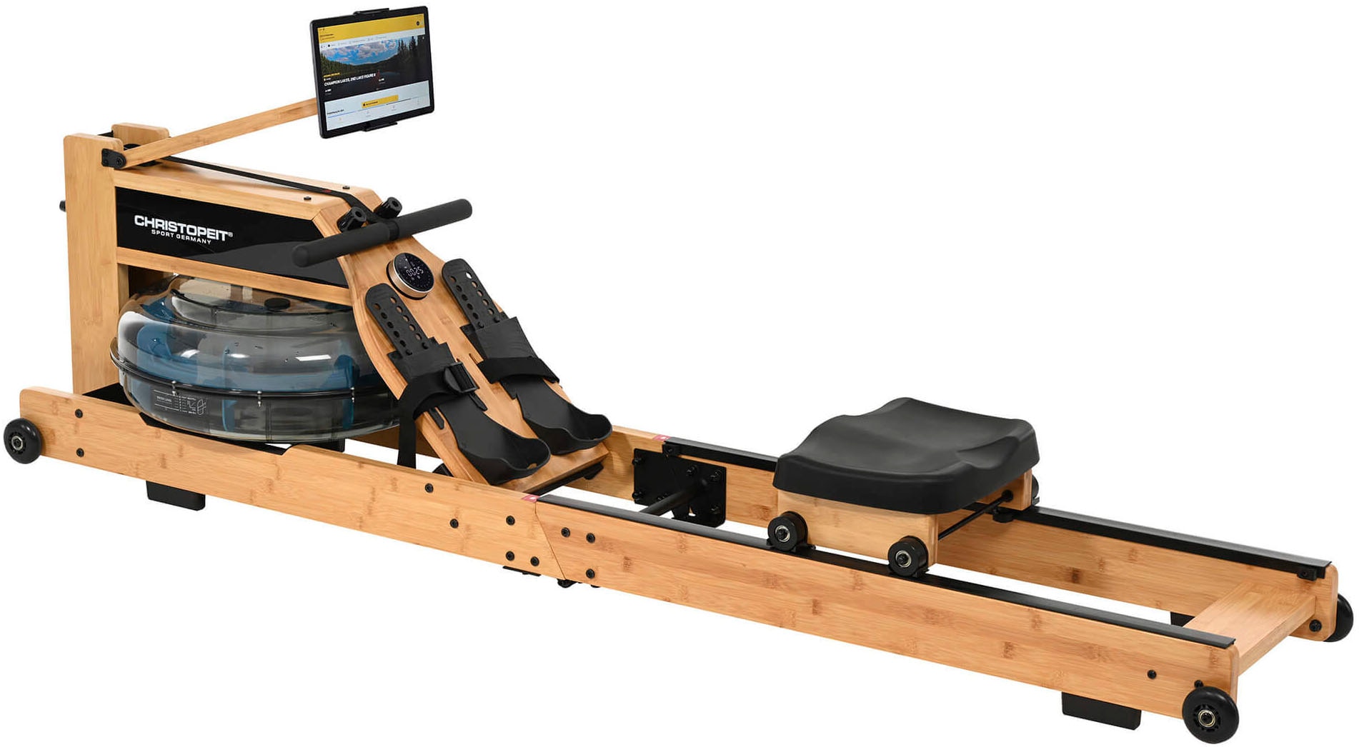 Christopeit Sport , Rudergerät »Wasserrudergerät Colorado« Rudermaschine, klappbar, holzfarben - schwarz, Rudergerät
