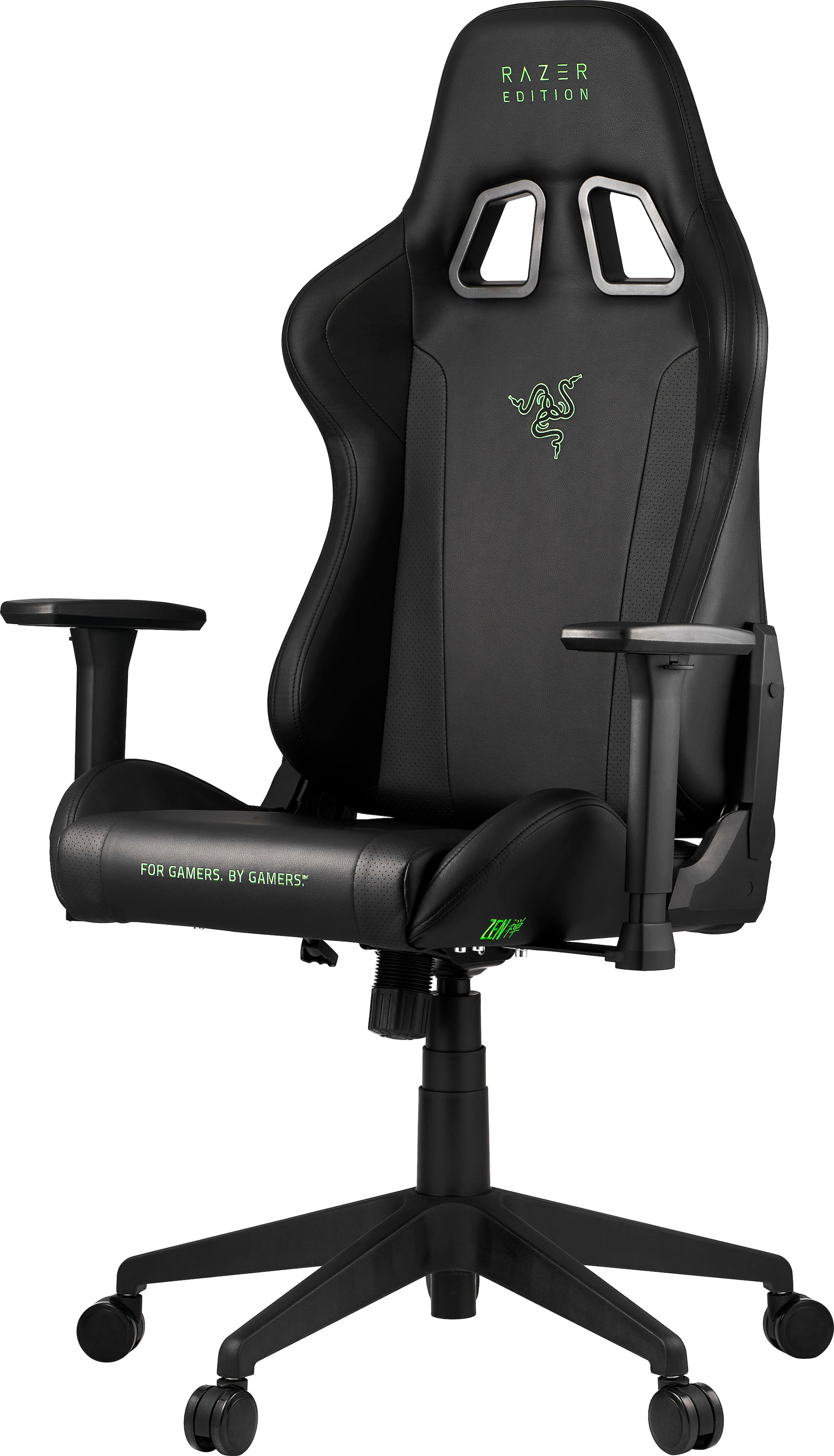 RAZER Gaming-Stuhl »Tarok Essentials by Zen, PU Kunstleder«, 3D-Armlehnen, Lendenkissen und Kopfkissen, bis 130kg, Schwarz