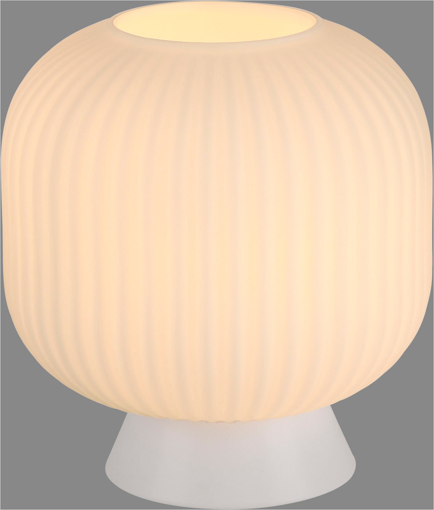 SCHÖNER WOHNEN-Kollektion LED Tischleuchte »NAMI« E27 1 Stk. SCHÖNER WOHNEN Kollektion, Schnurschalter, geriffeltes Glas