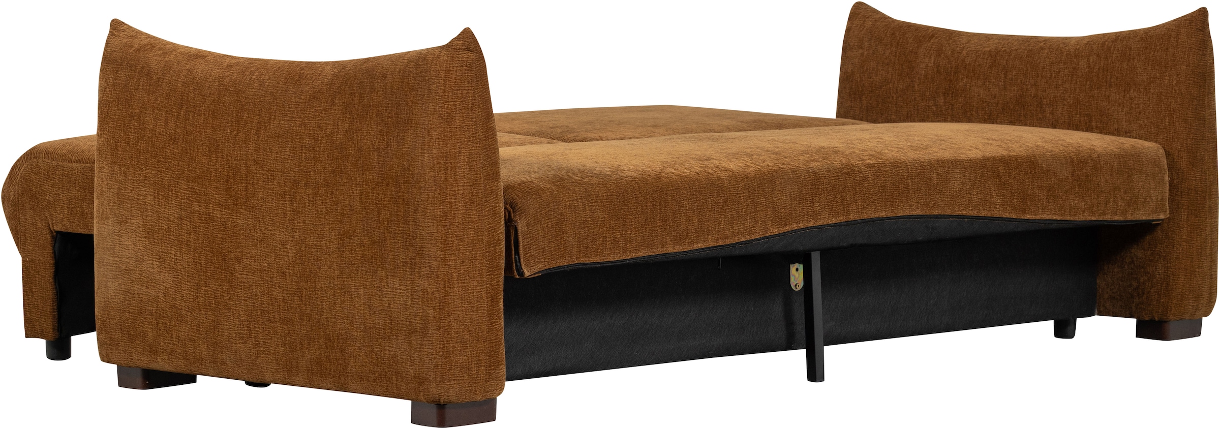 WOOOD Schlafsofa »Jonne Strukturbezug mit Schlaffunktion, H 92 x B 233 x T 105 cm« Tragkraft 220 kg, Sitzbreite 192 cm, Geringe Verschleißfestigkeit