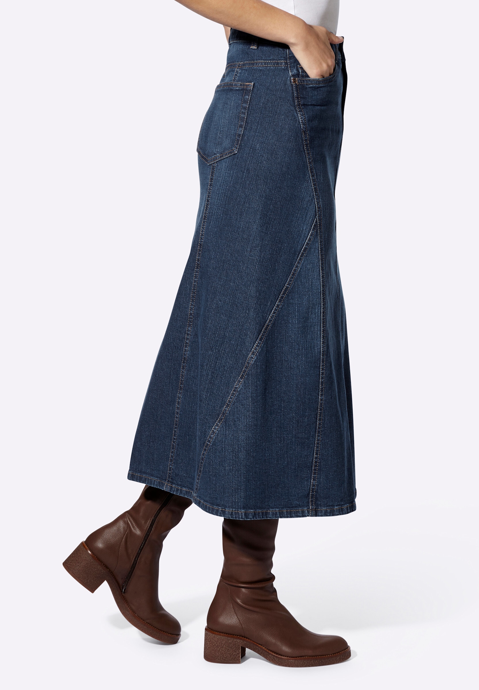 heine Godetrock »Jeans-Rock Jeansrock im 5-Pocket-Style«